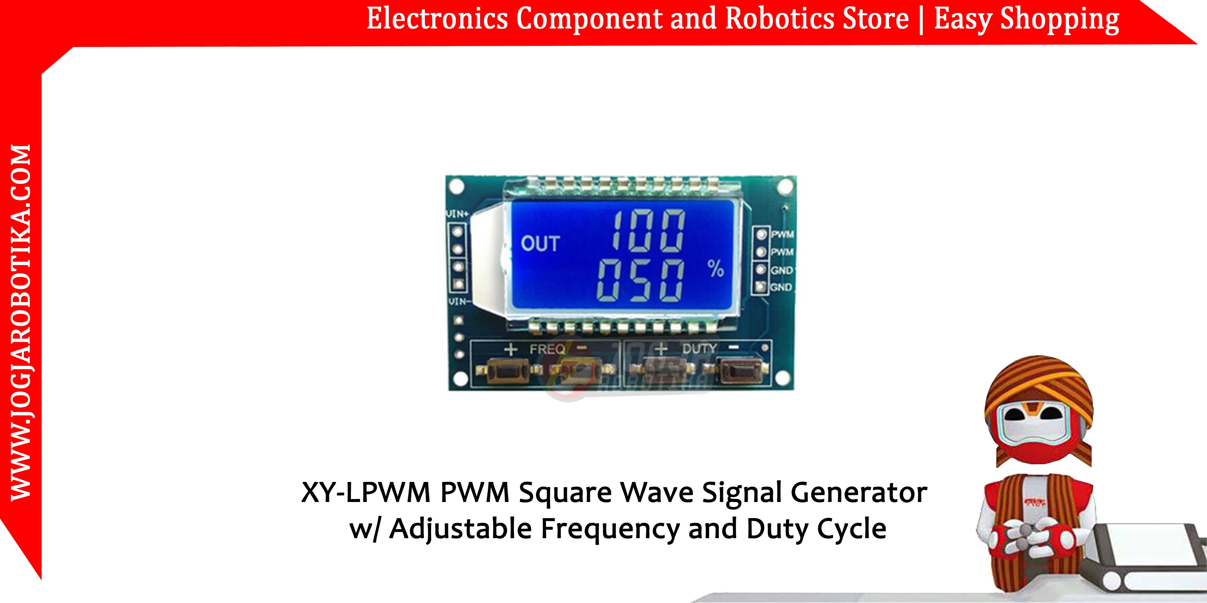 XY-LPWM PWM Square Wave Signal Generator w/ Adjustable Frequency and Duty Cycle