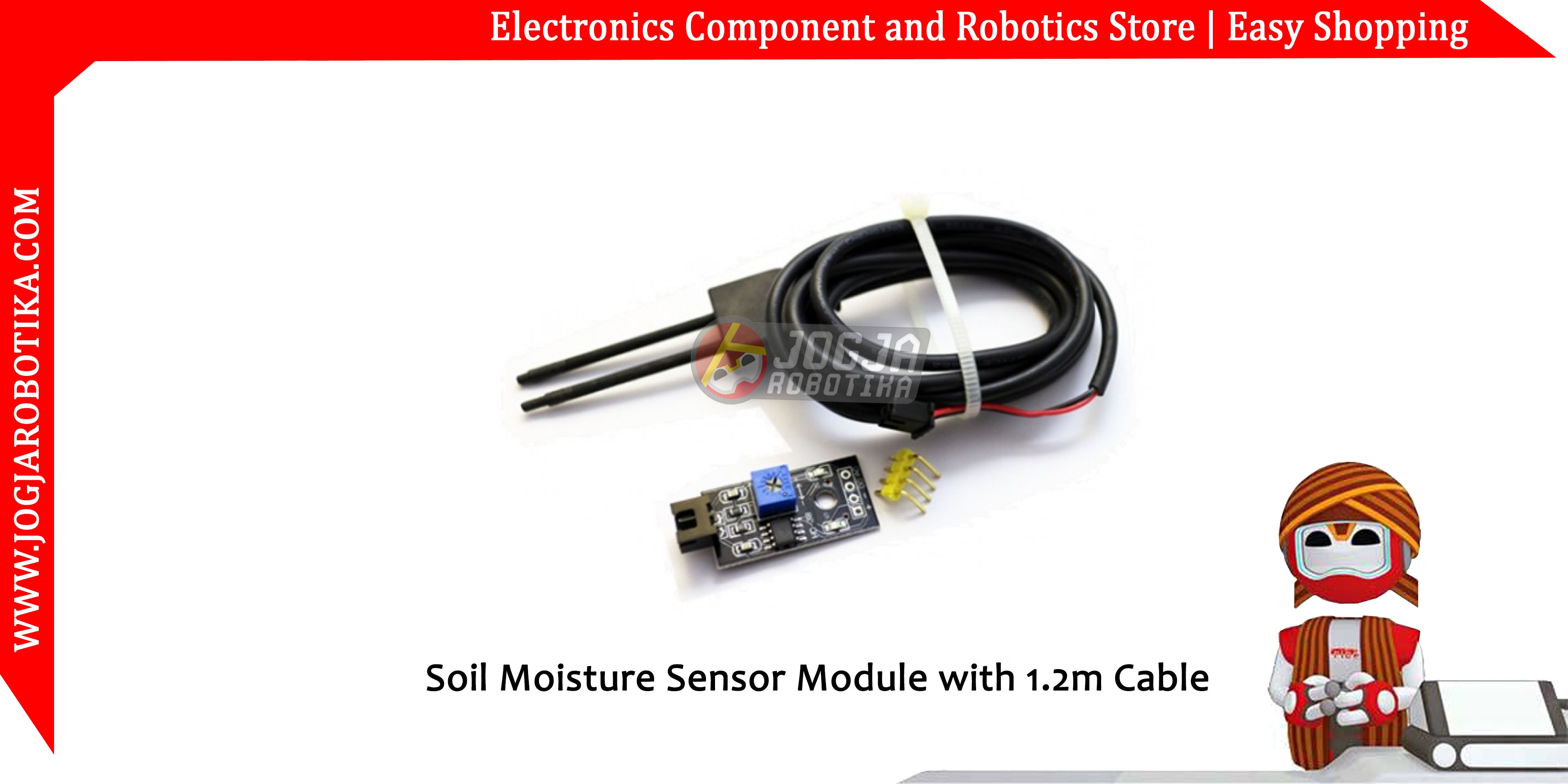 Soil Moisture Sensor Module with 1.2m Cable