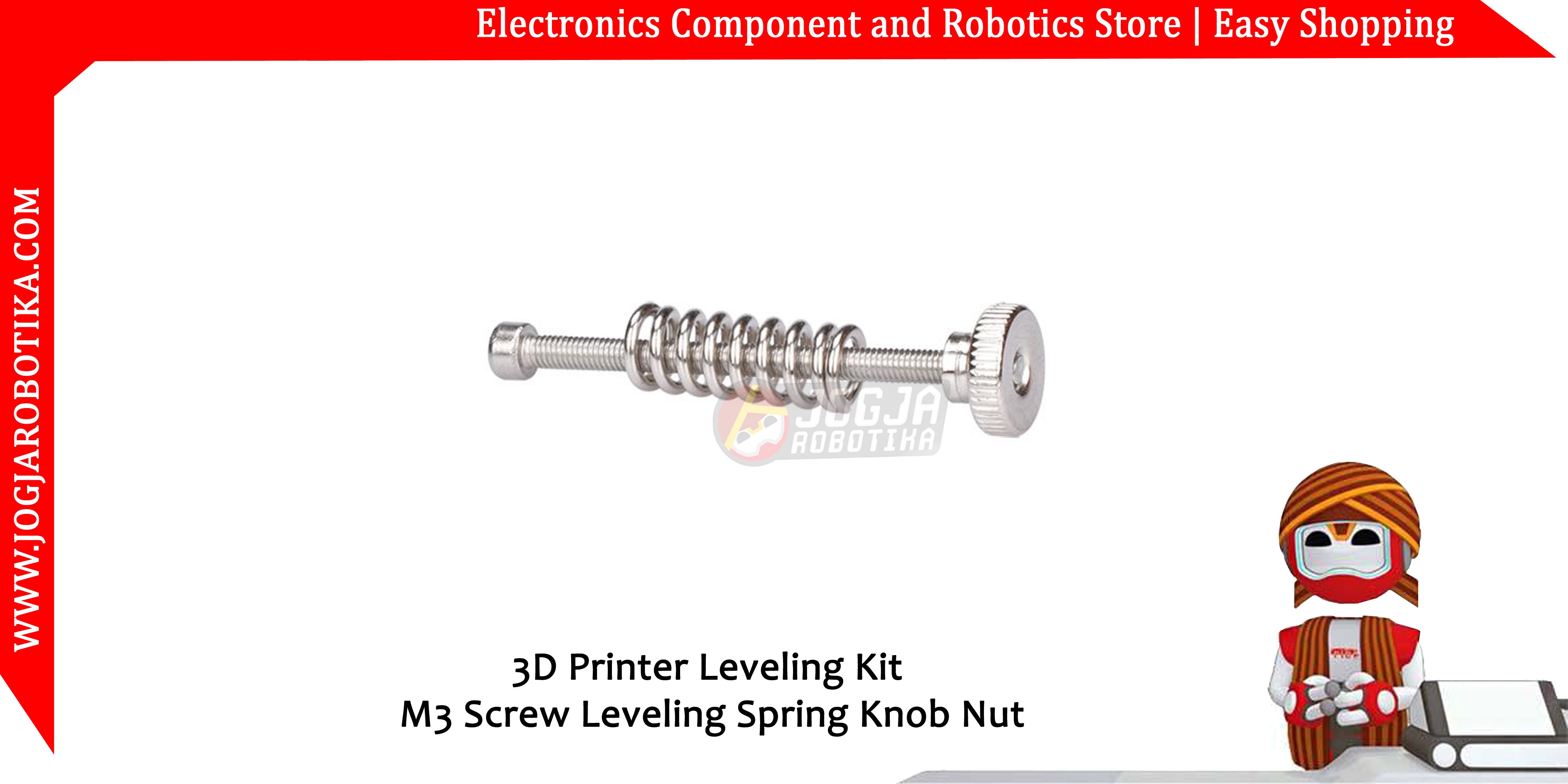 3D Printer Leveling Kit M3 Screw Leveling Spring Knob Nut