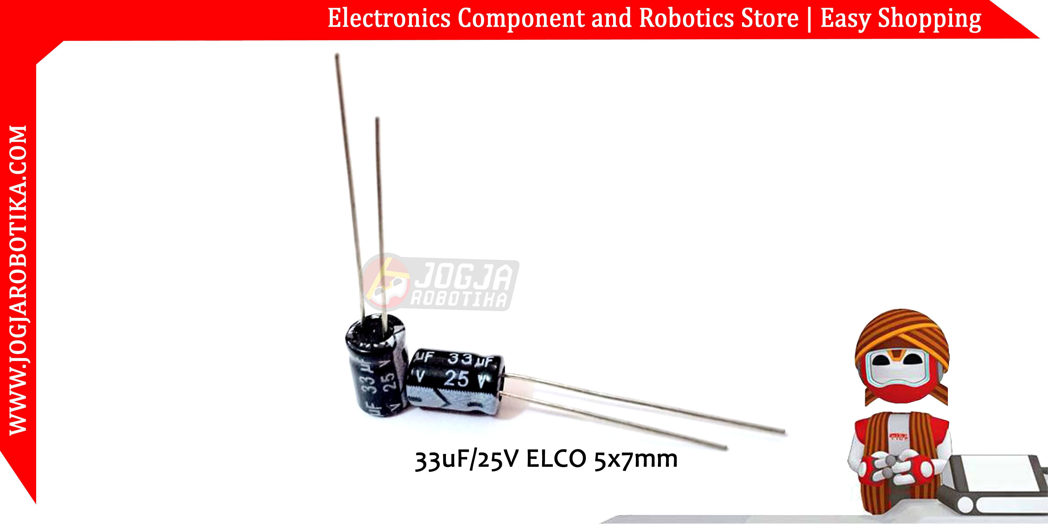 33uF/25V ELCO 5x7mm