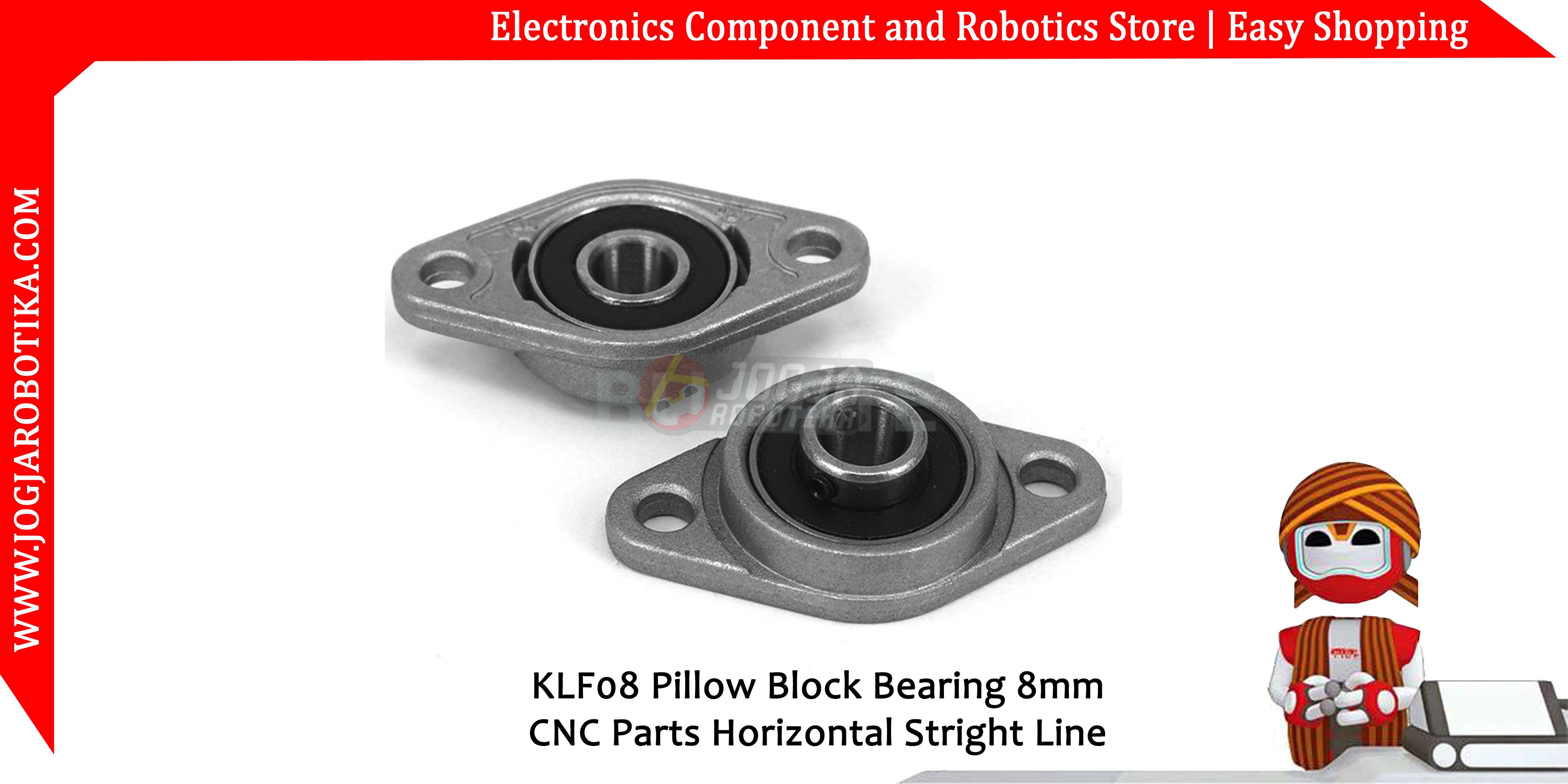 KFL08 KFL-08 Pillow Block Bearing 8mm CNC Parts Horizontal Stright Line