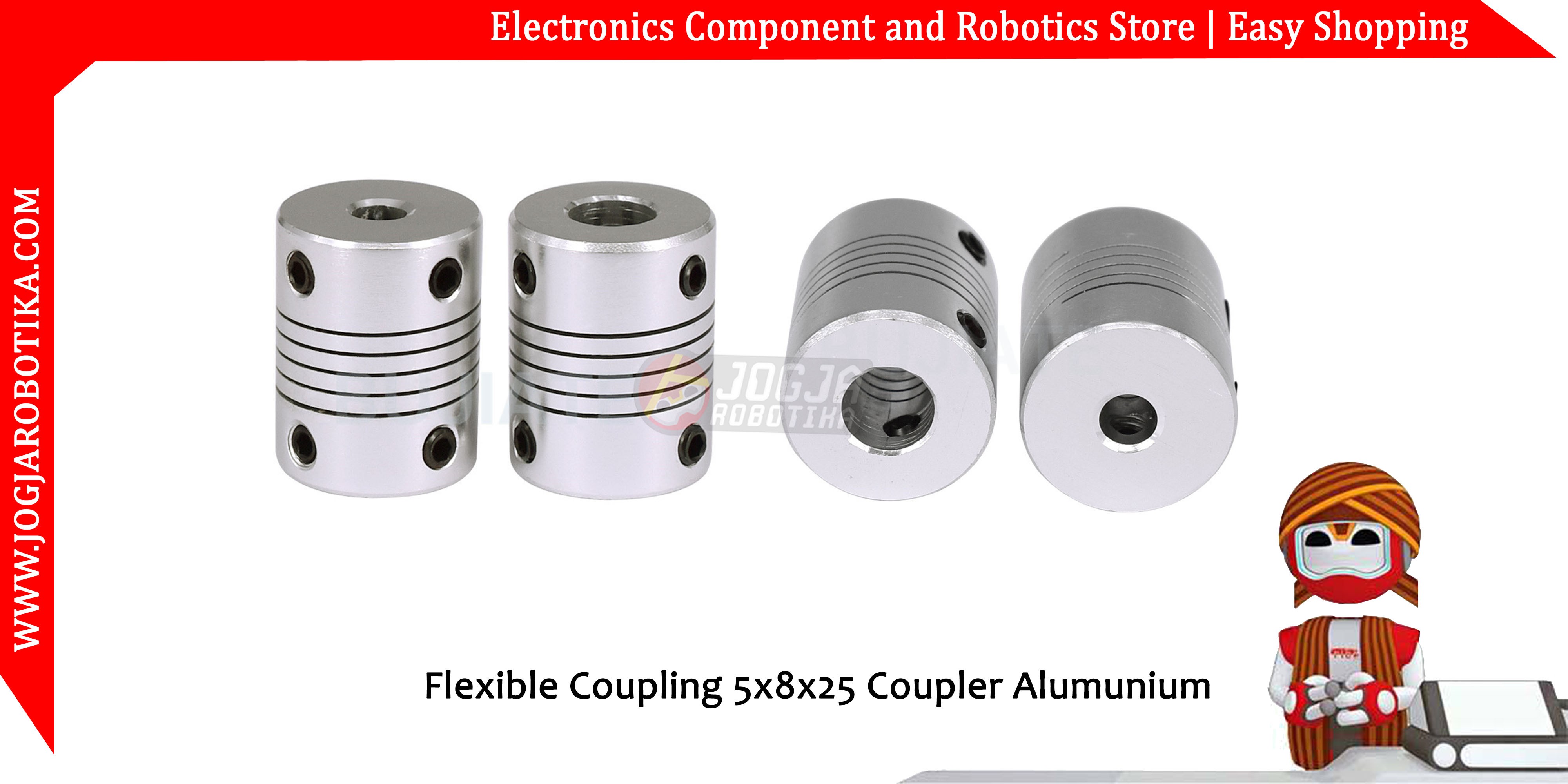 Flexible Coupling 5x8x25 Coupler Alumunium