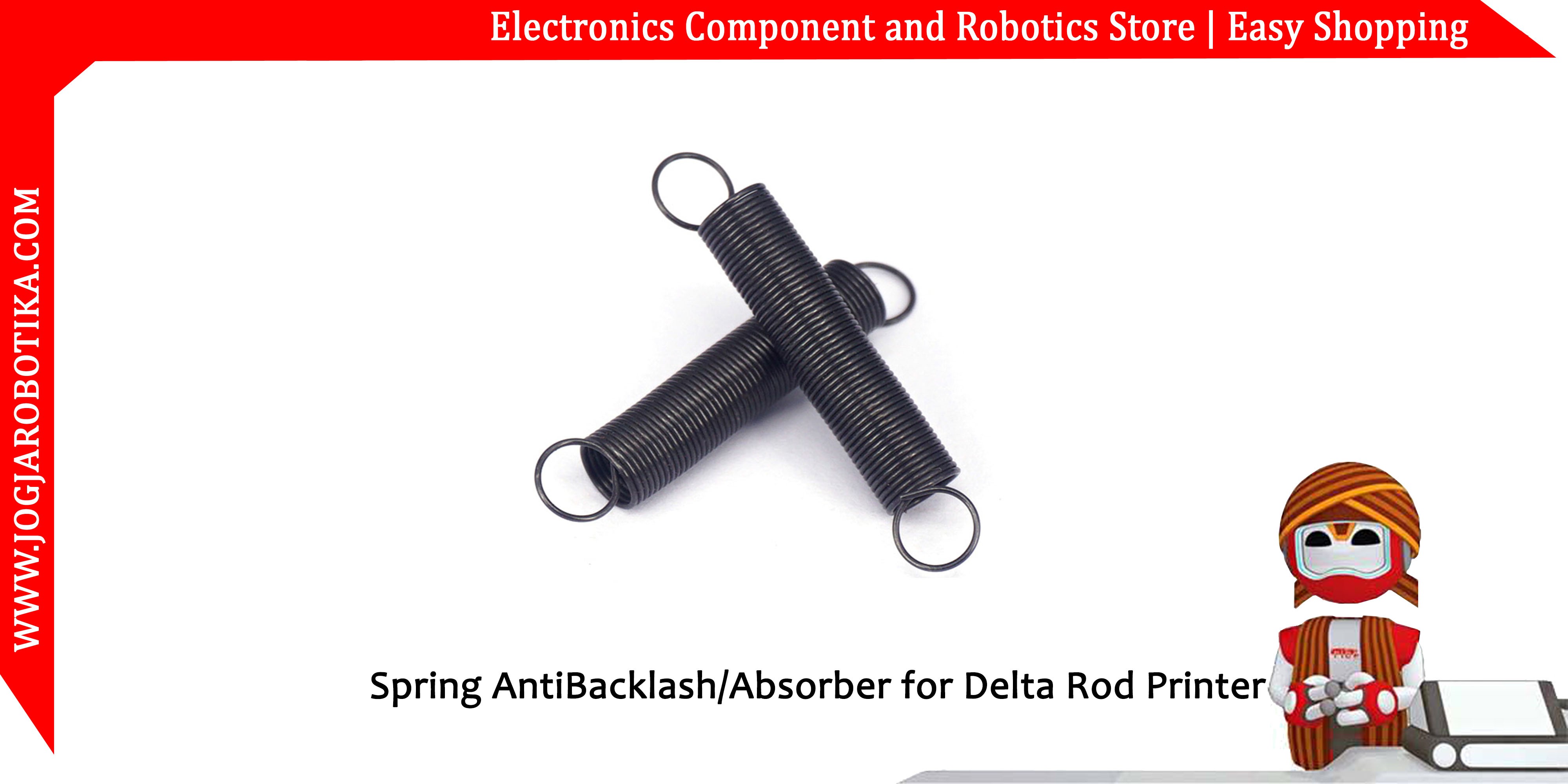 Spring AntiBacklash/Absorber for Delta Rod Printer