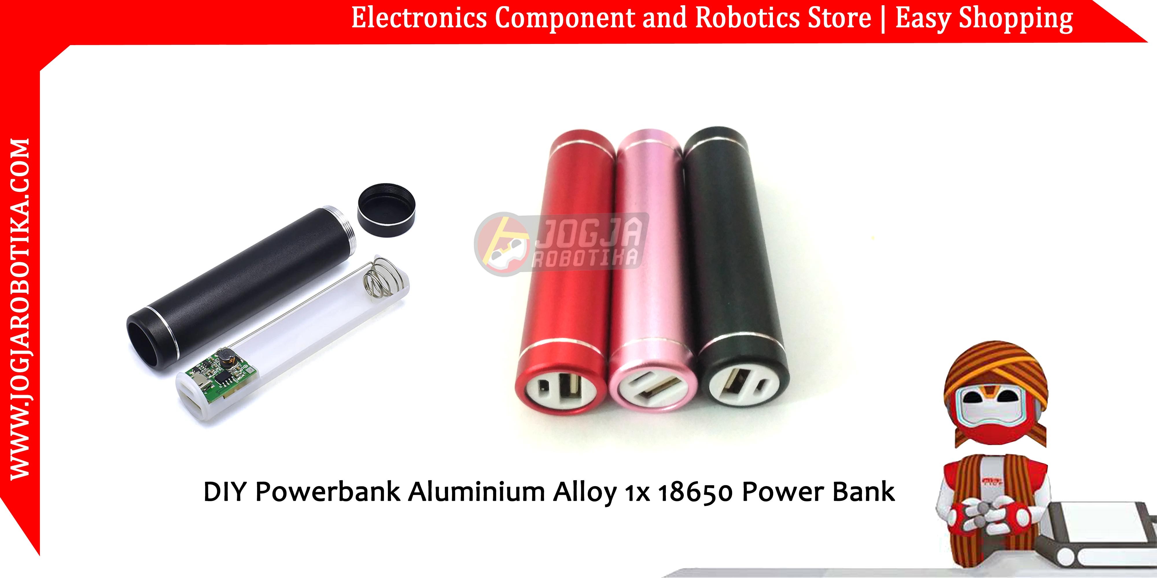 DIY Powerbank Aluminium Alloy 1x 18650 Power Bank