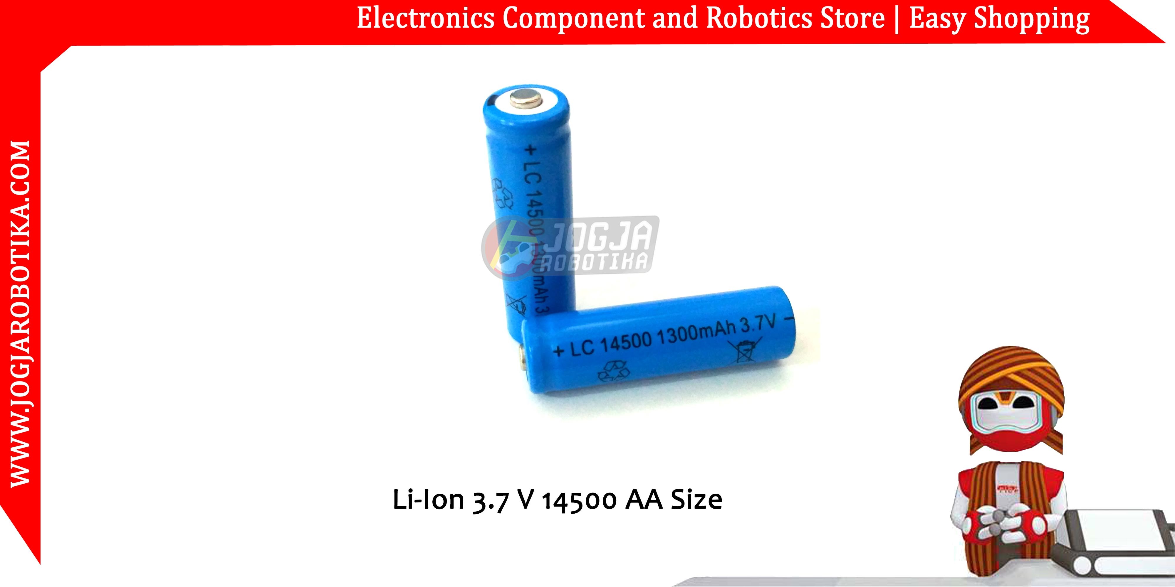 Li-Ion 3.7 V 14500 AA Size