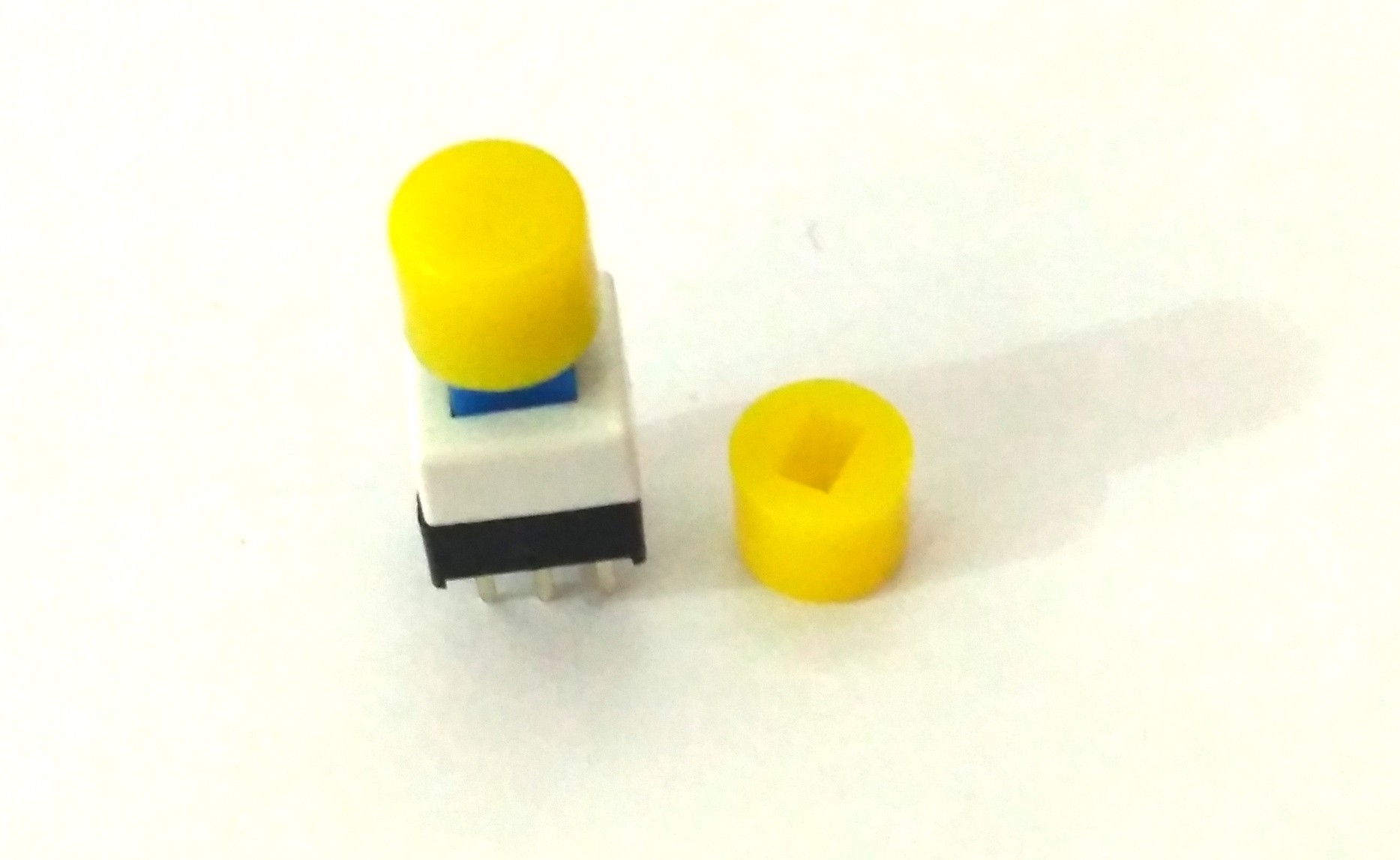 Cap Self-locking Square Push Button Switch-Kuning