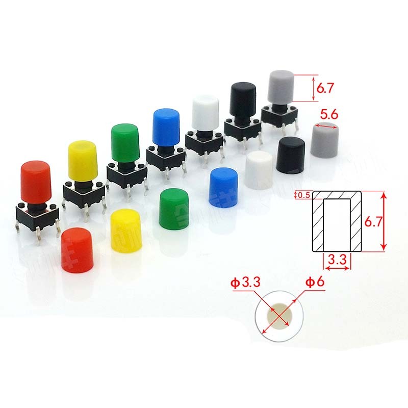 Cap Tactile Switch A86 3.3mm-Merah