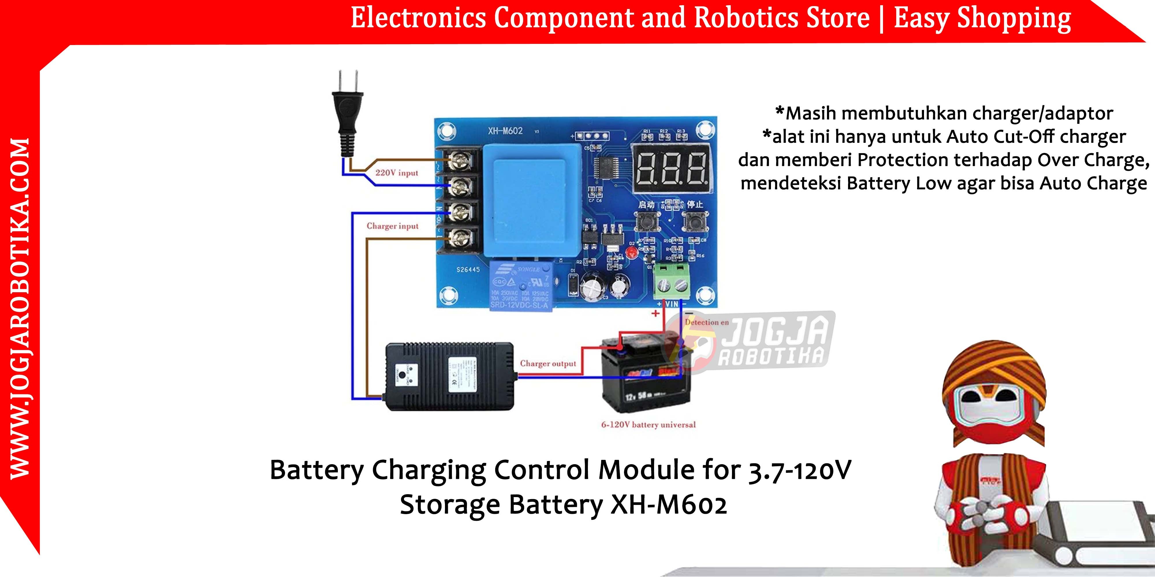 Battery Charging Control Module for 3.7-120V Storage Battery XH-M602