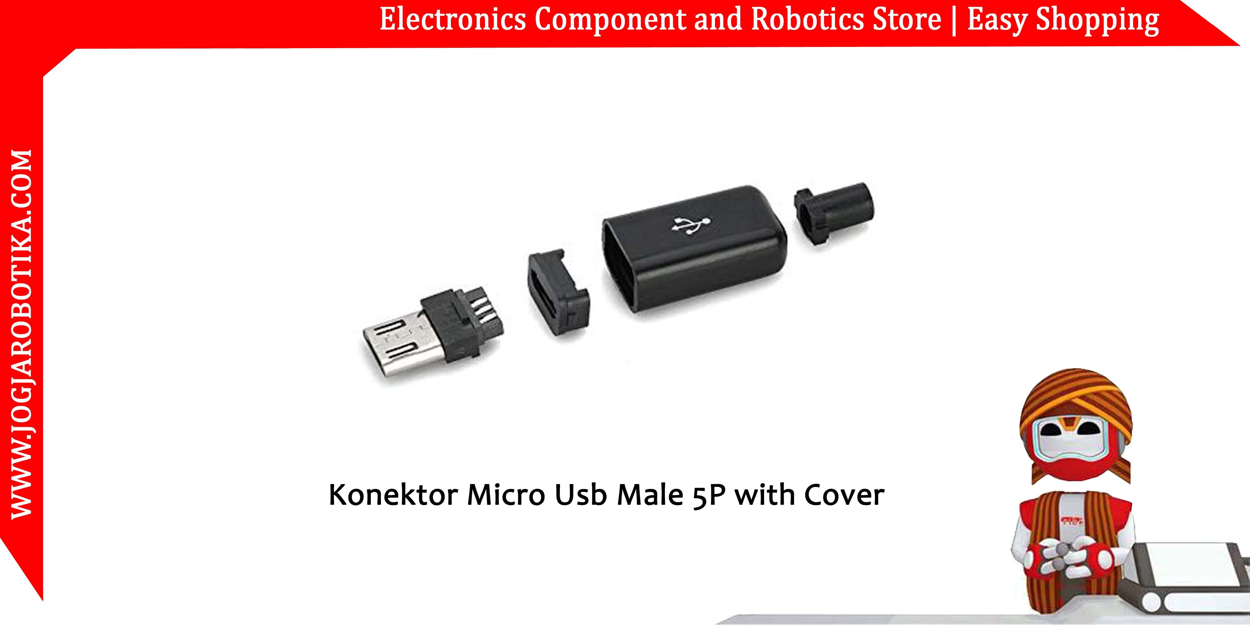 Konektor Micro Usb Male 5P with Cover