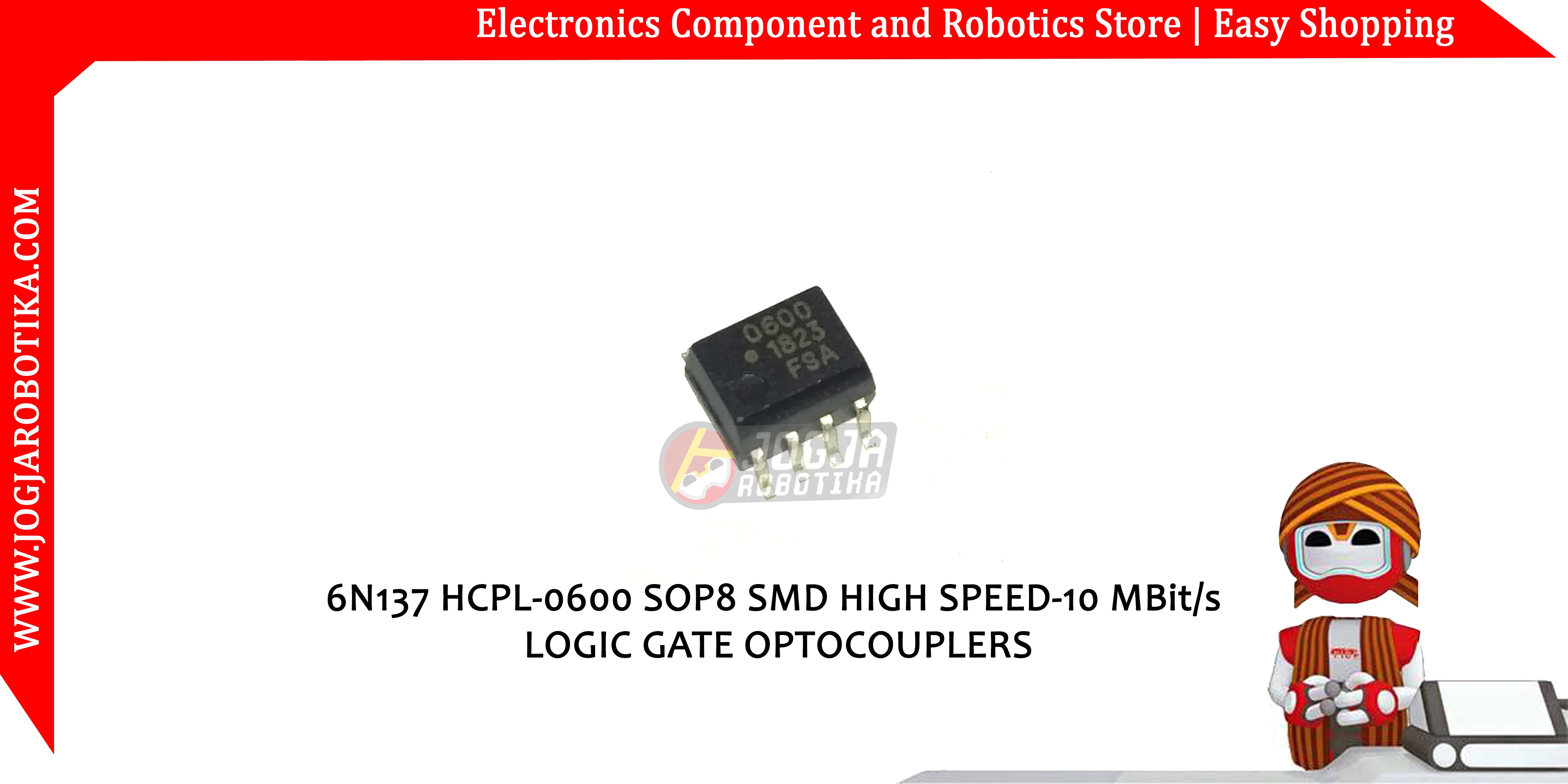 6N137 HCPL-0600 SOP8 SMD HIGH SPEED-10 MBit/s LOGIC GATE OPTOCOUPLERS