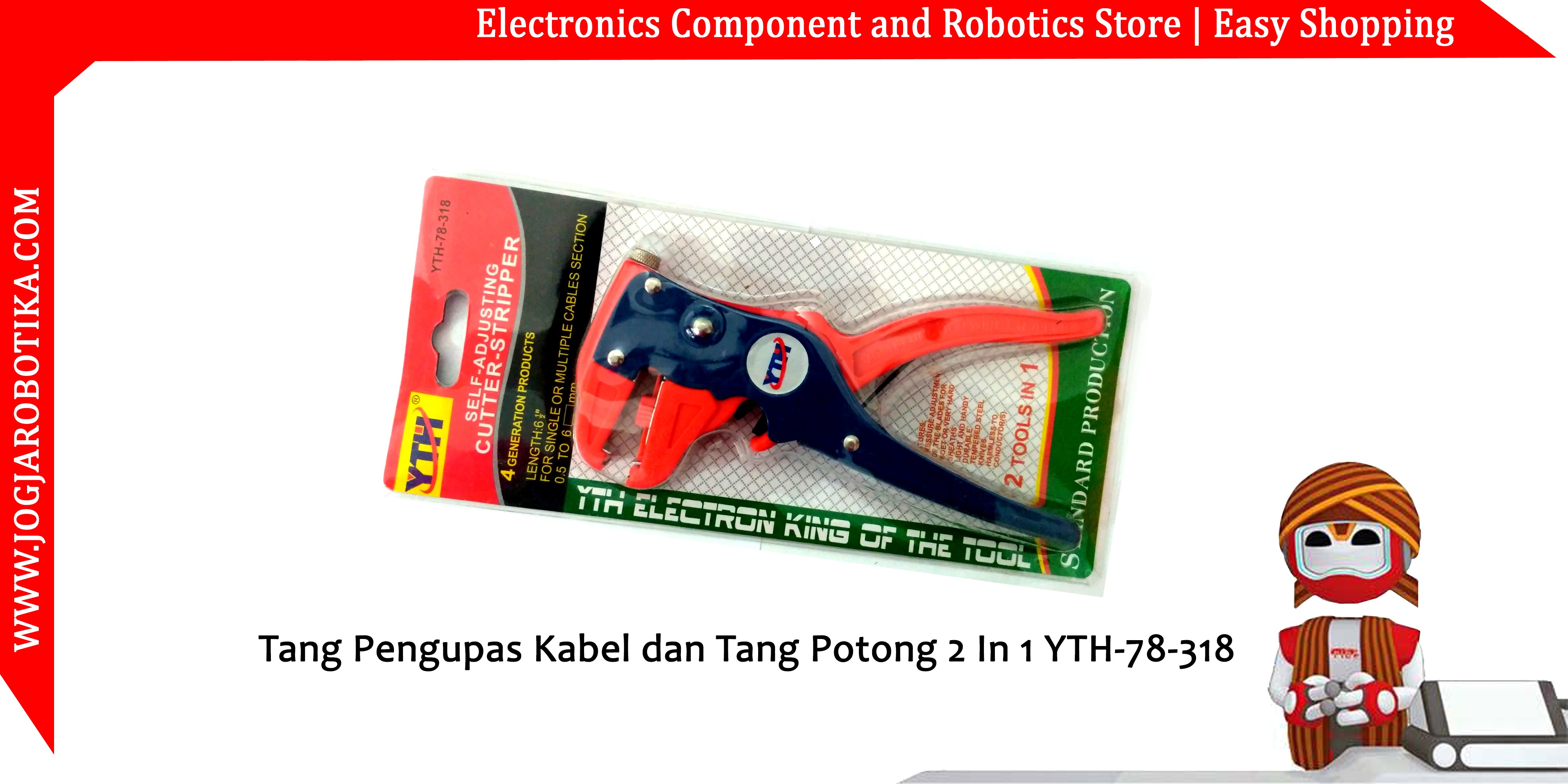 Tang Pengupas Kabel dan Tang Potong 2 In 1 YTH-78-318