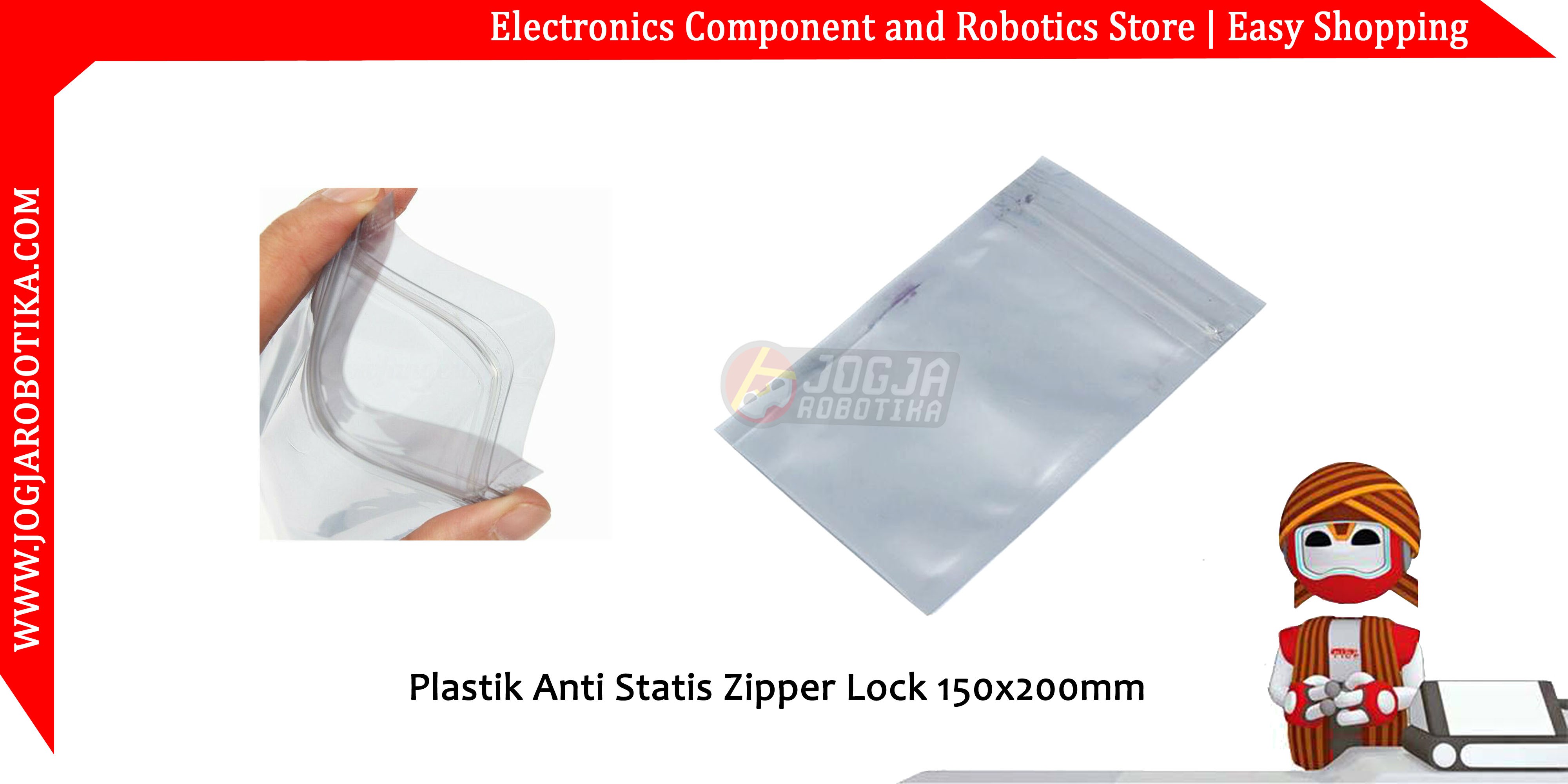 Plastik Anti Statis Statik Antistatic Zipper Lock 150x200mm