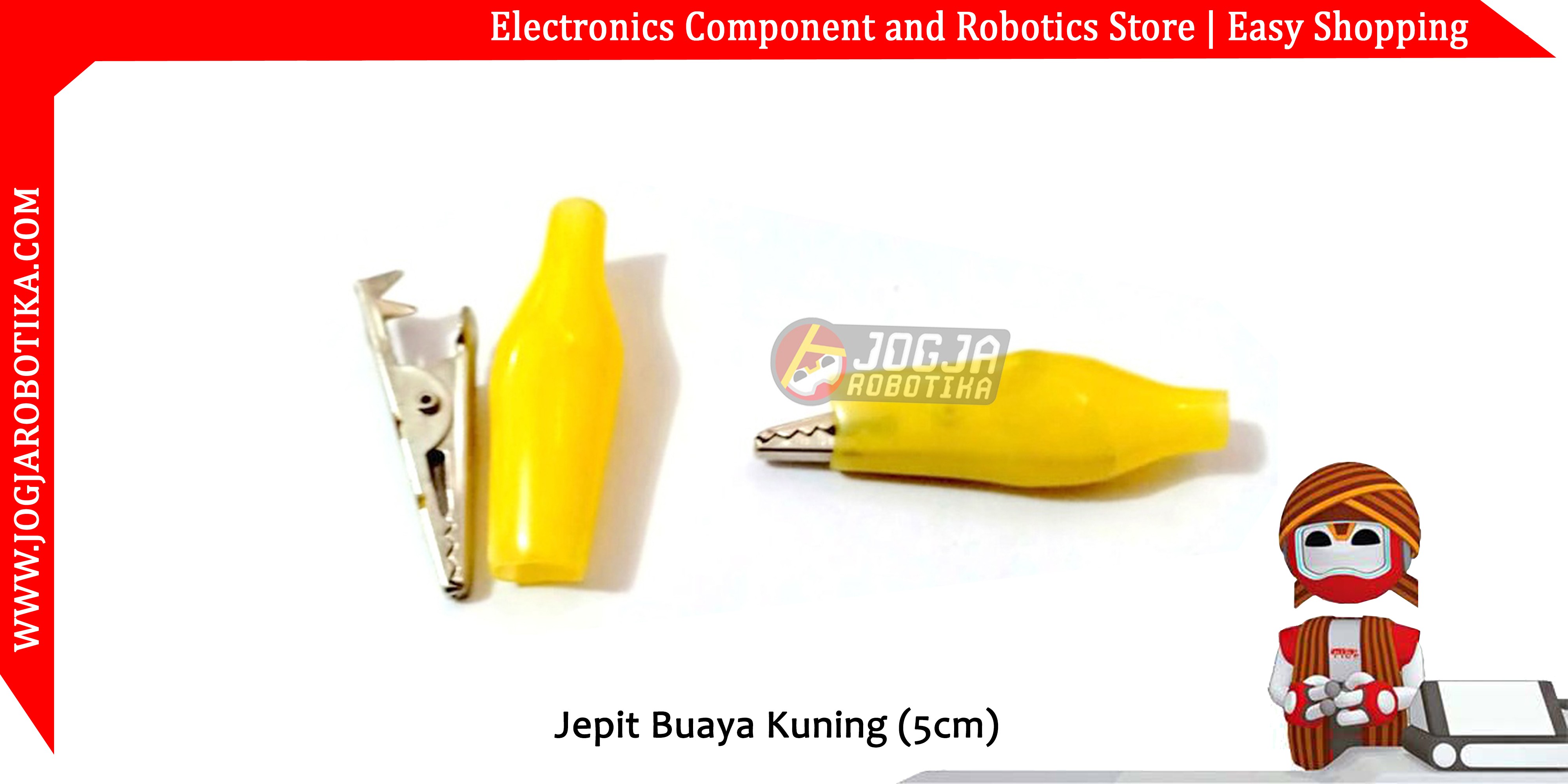 Jepit Buaya Kuning (5cm)