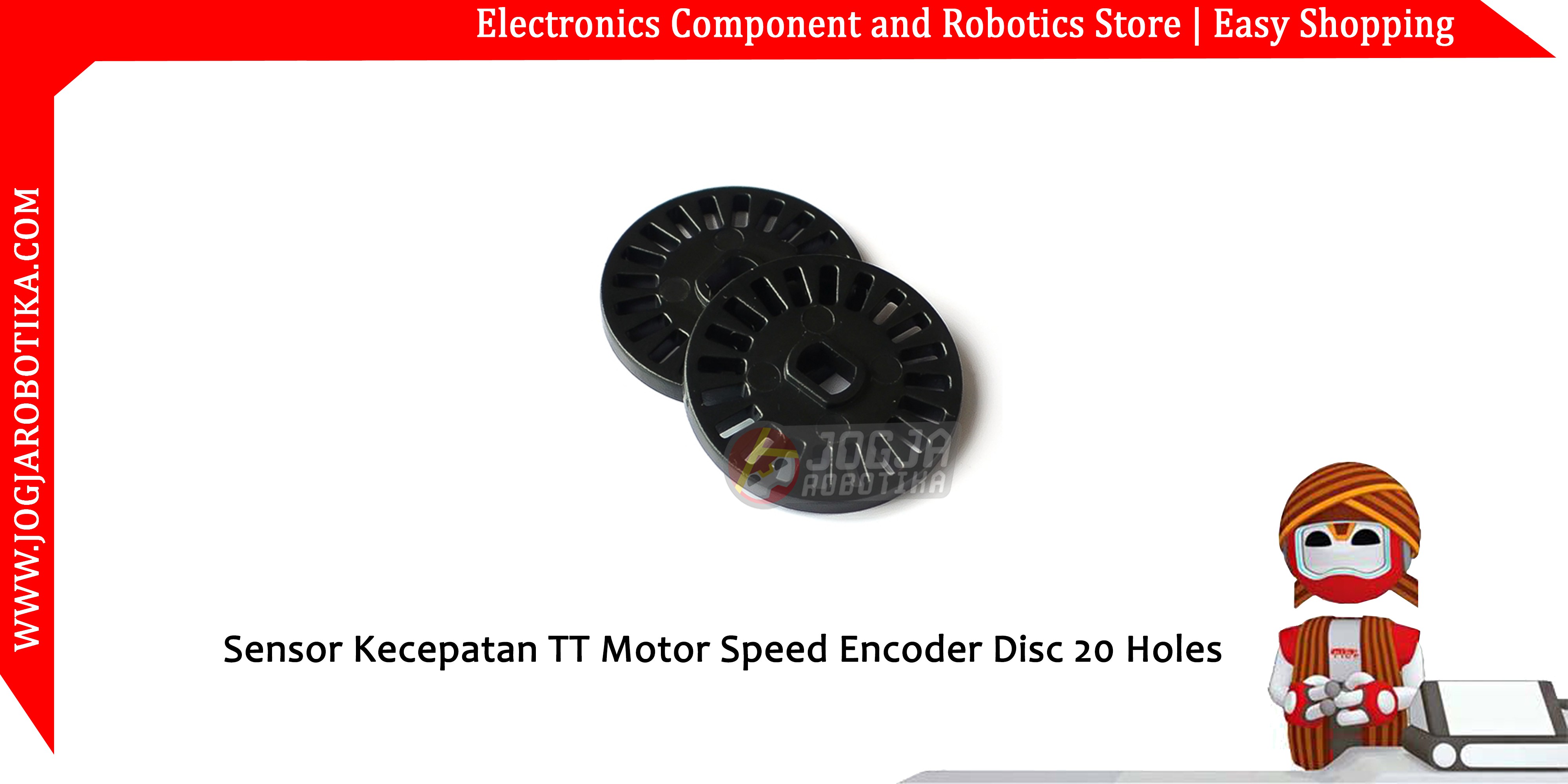 Sensor Kecepatan TT Motor Speed Encoder Disc 20 Holes