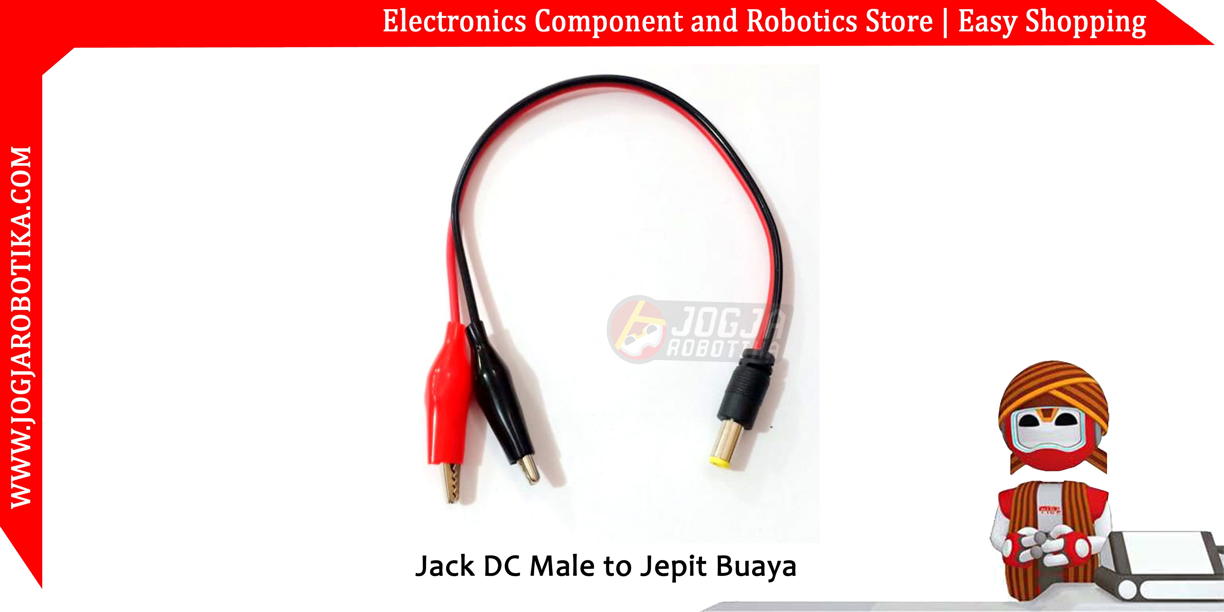 Jack DC Male to Jepit Buaya