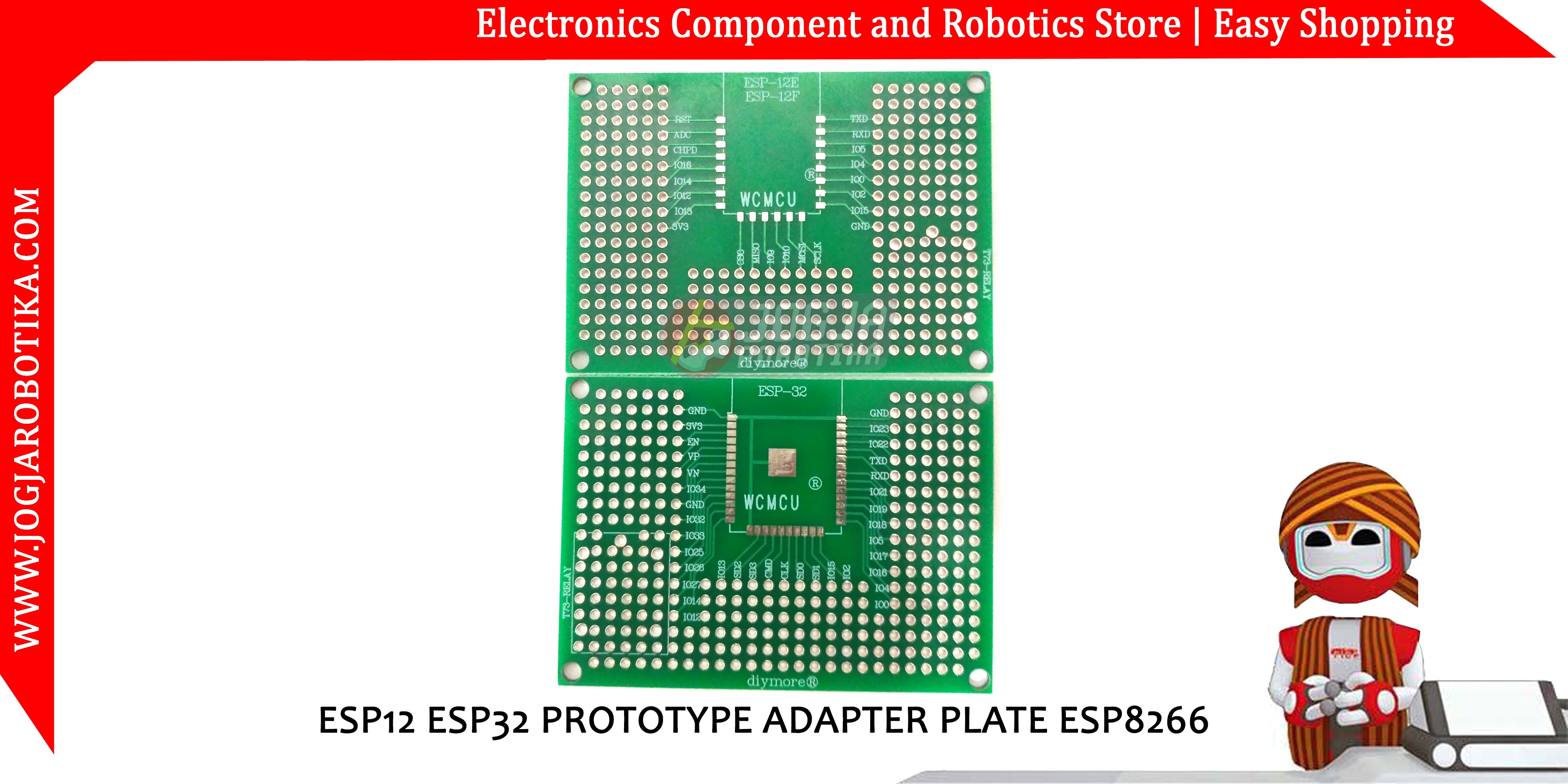 ESP12 ESP32 PROTOTYPE ADAPTER PLATE ESP8266