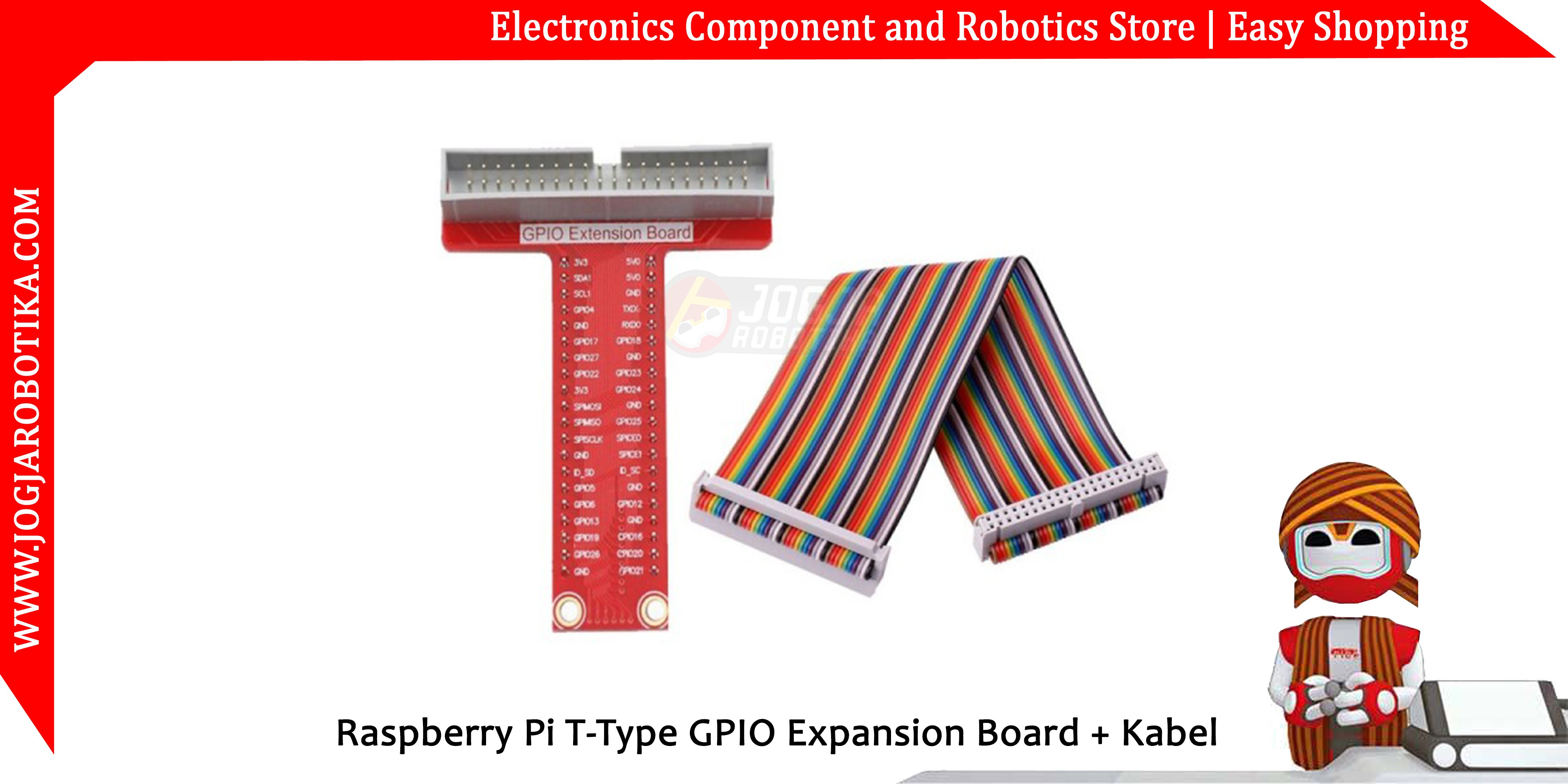 Raspberry Pi T-Type GPIO Expansion Board + Kabel