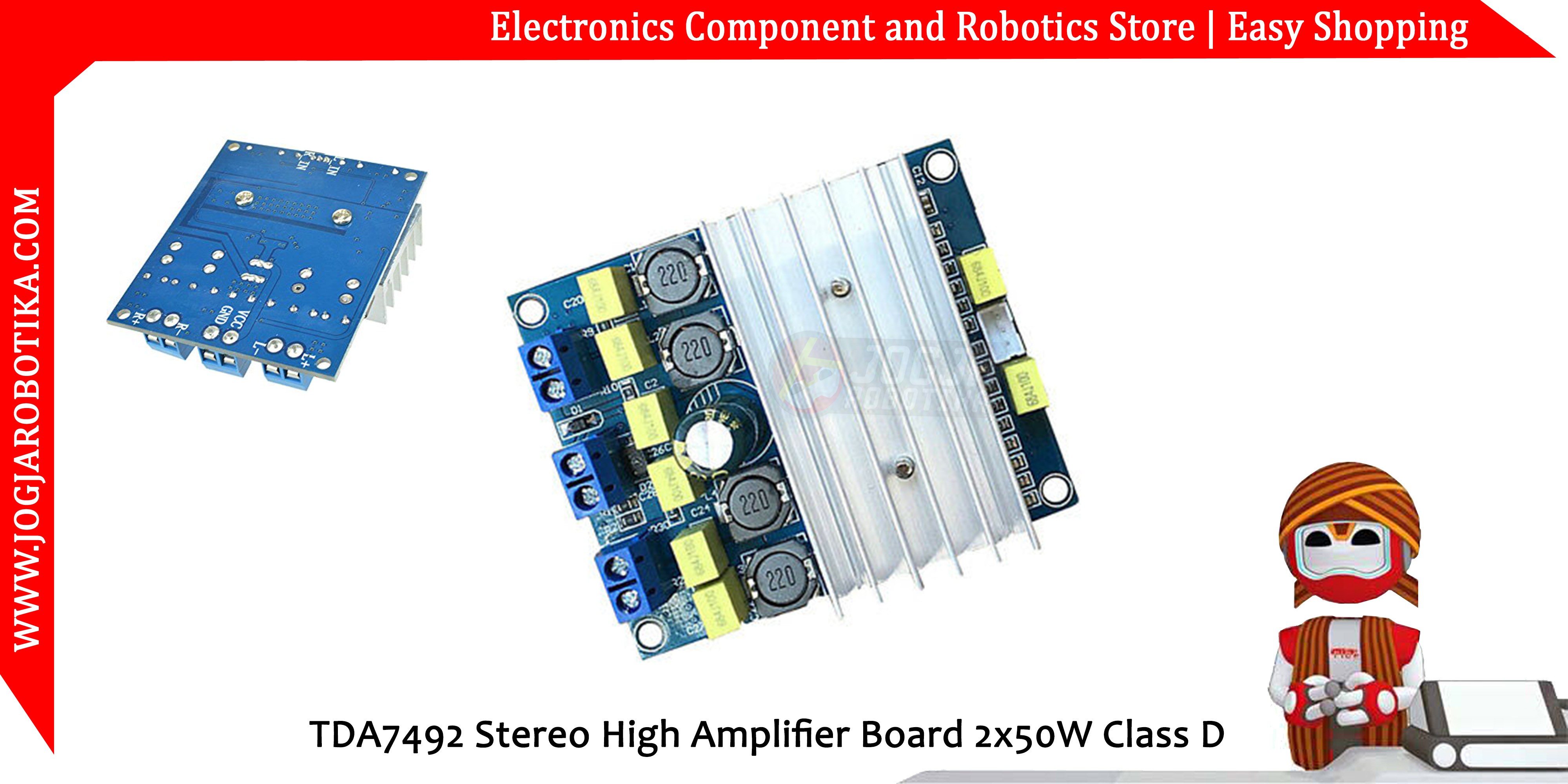 TDA7492 Stereo High Amplifier Board 2x50W Class D