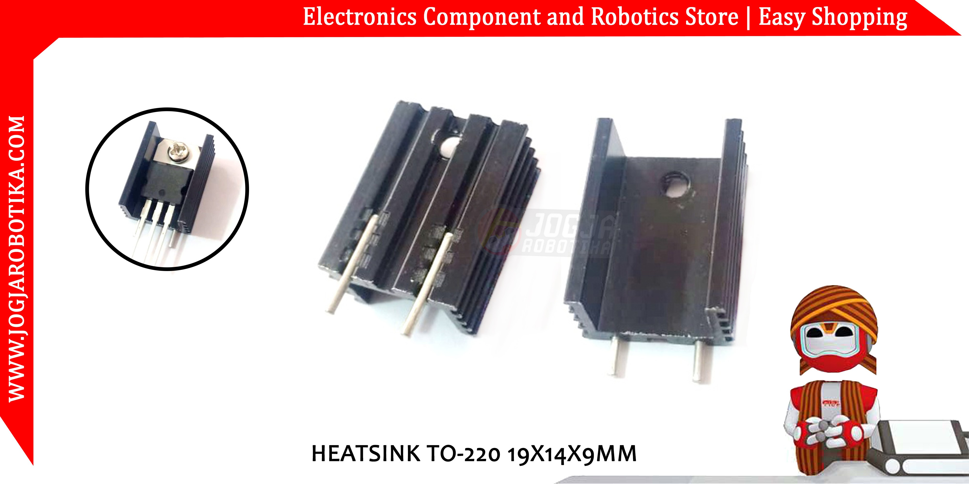 HEATSINK TO-220 19X14X9MM