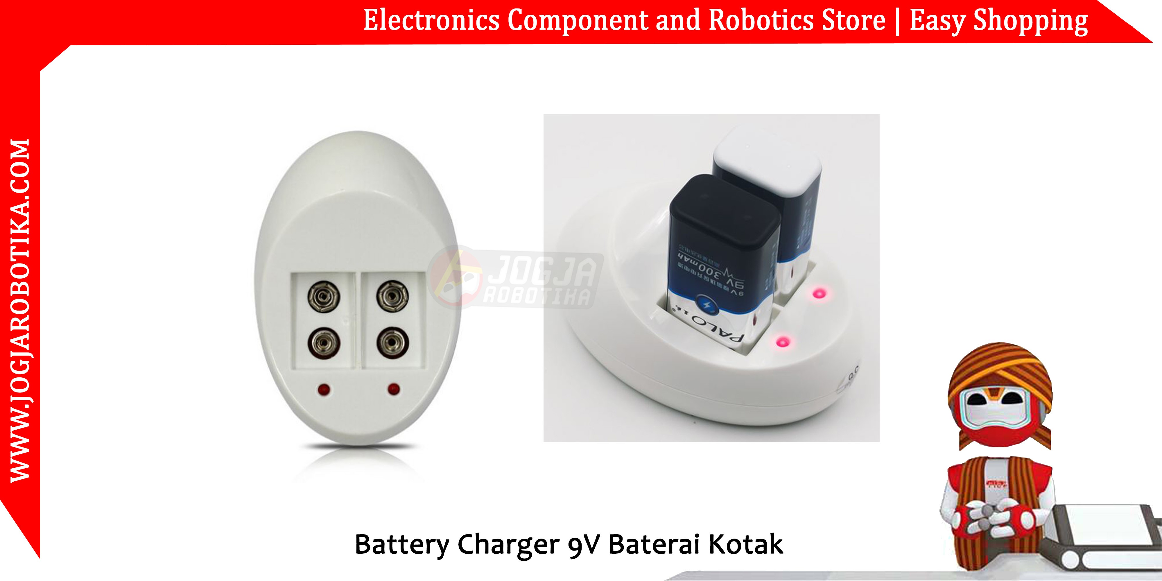 Battery Charger 9V Baterai Kotak