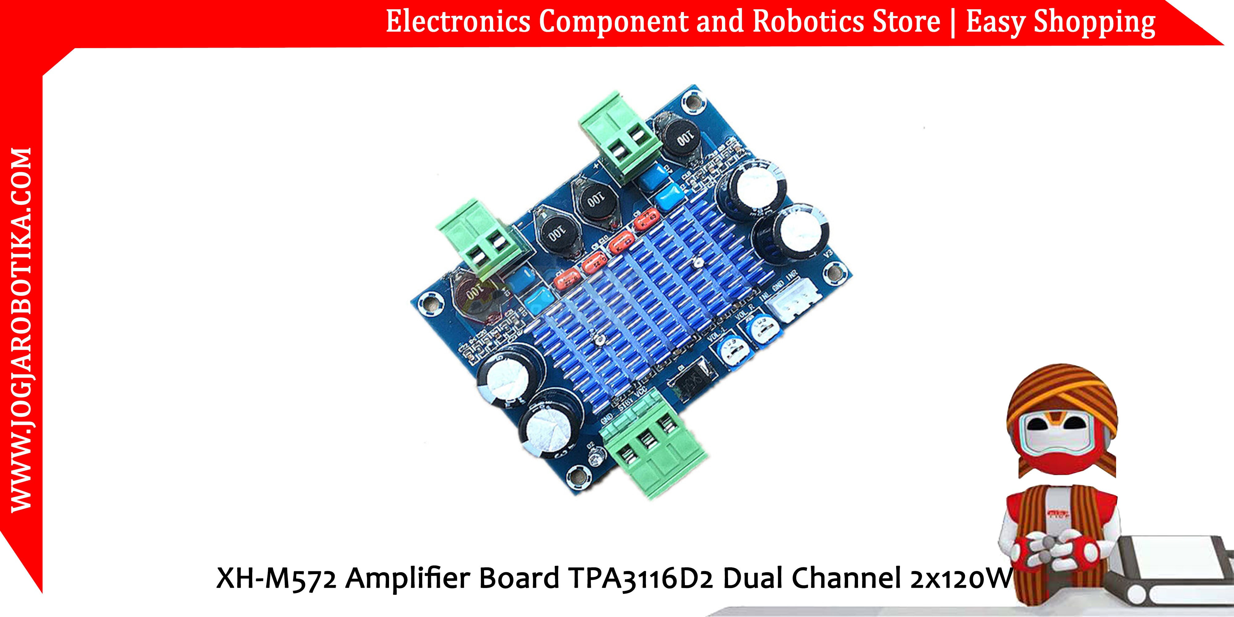 XH-M572 Amplifier Board TPA3116D2 Dual Channel 2x120W