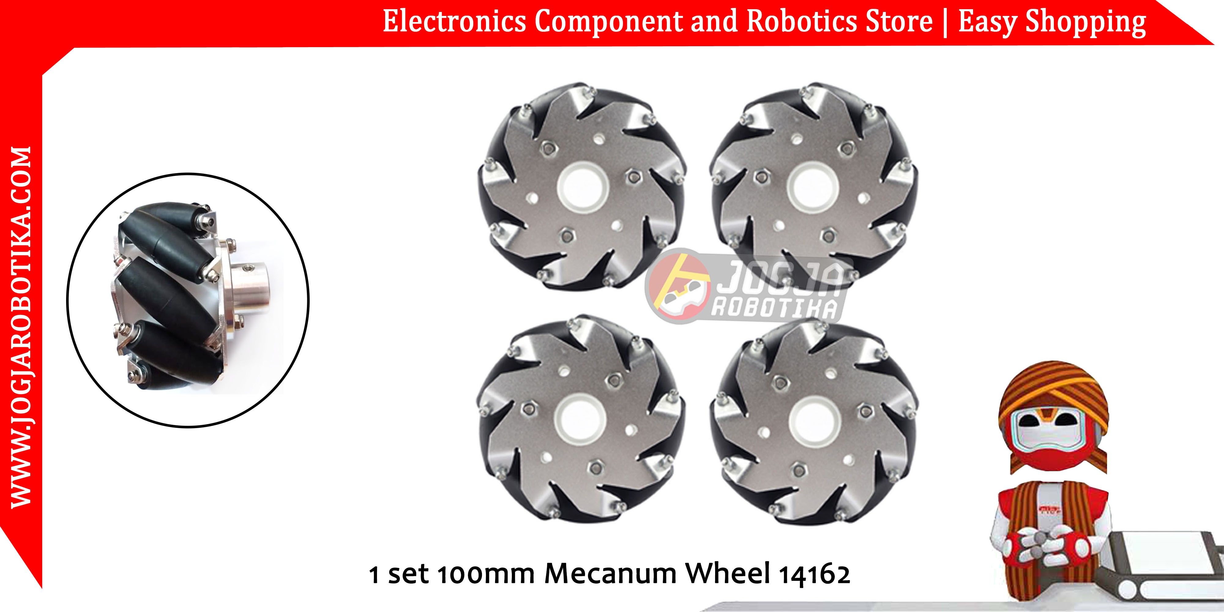 1 set 100mm Mecanum Wheel 14162