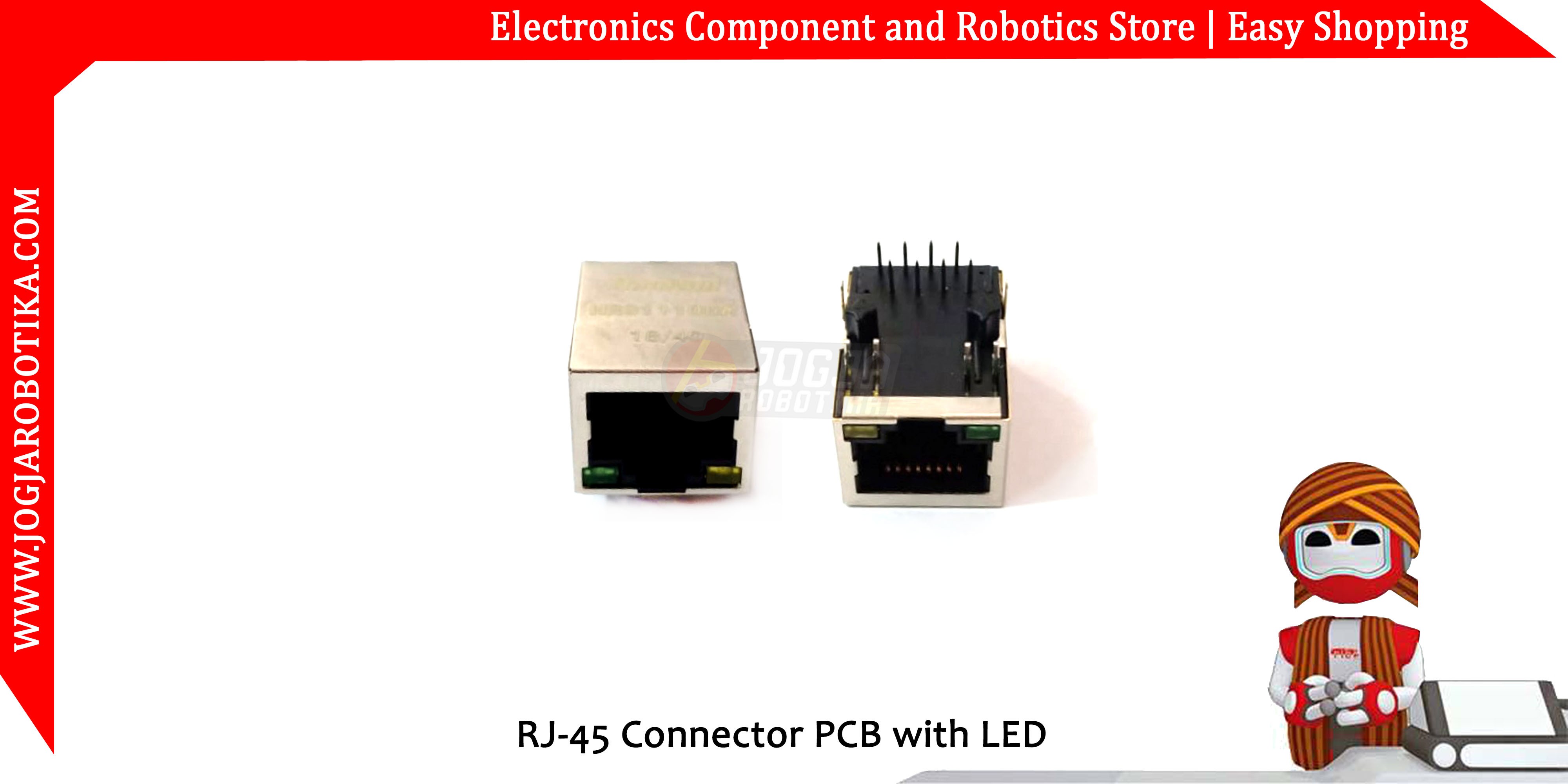 Konektor 8P8C RJ-45 RJ 45 RJ45 LAN Connector PCB with LED