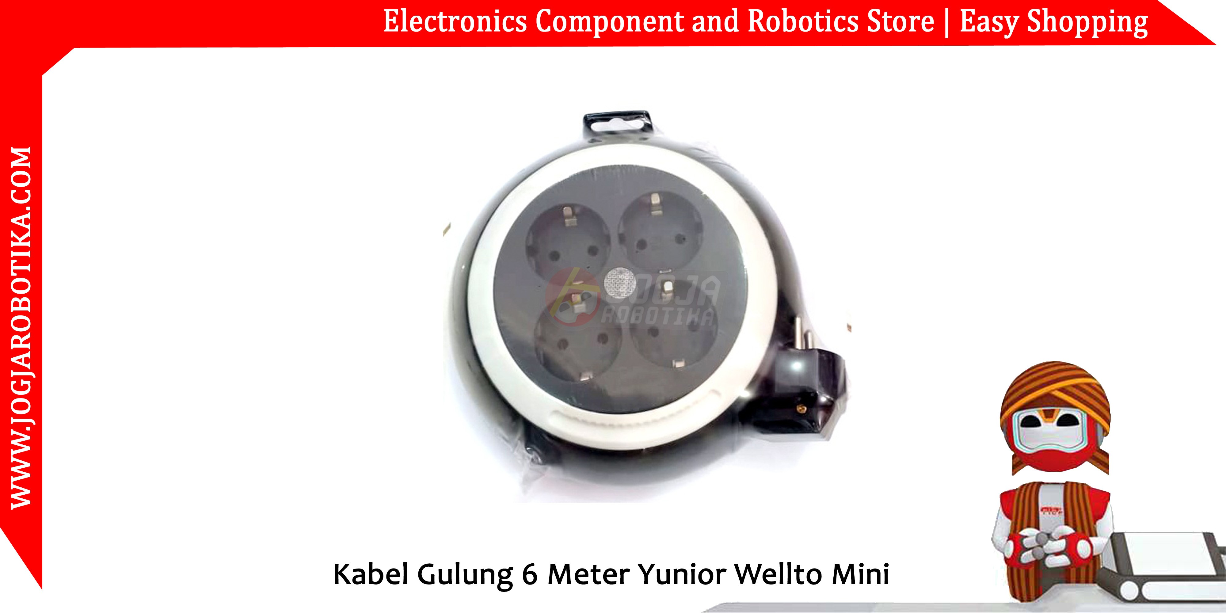 Kabel Gulung 6 Meter Yunior Wellto Mini