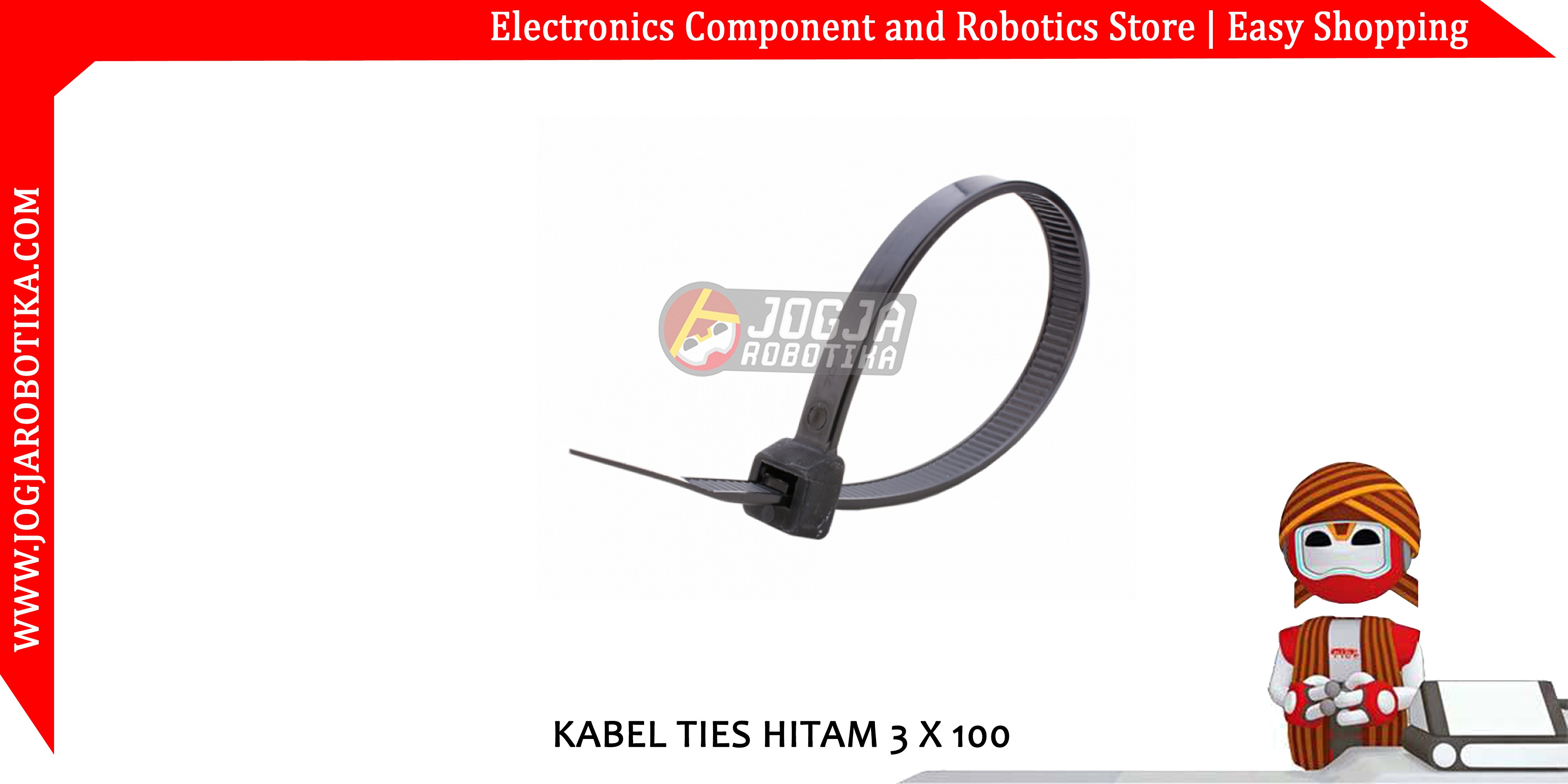 Kabel Ties Hitam 3 x 100