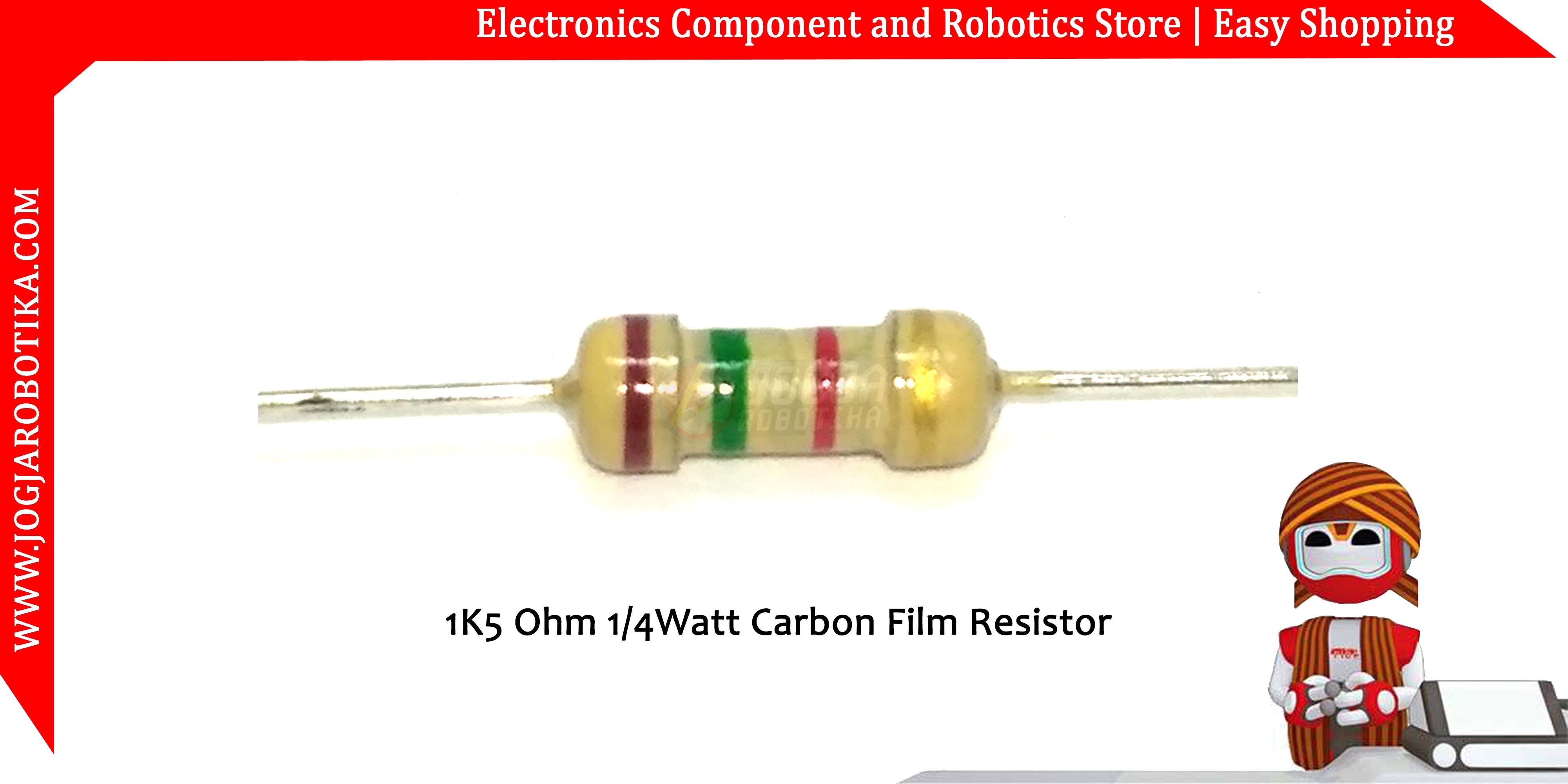 1K5 Ohm 1/4Watt Carbon Film Resistor