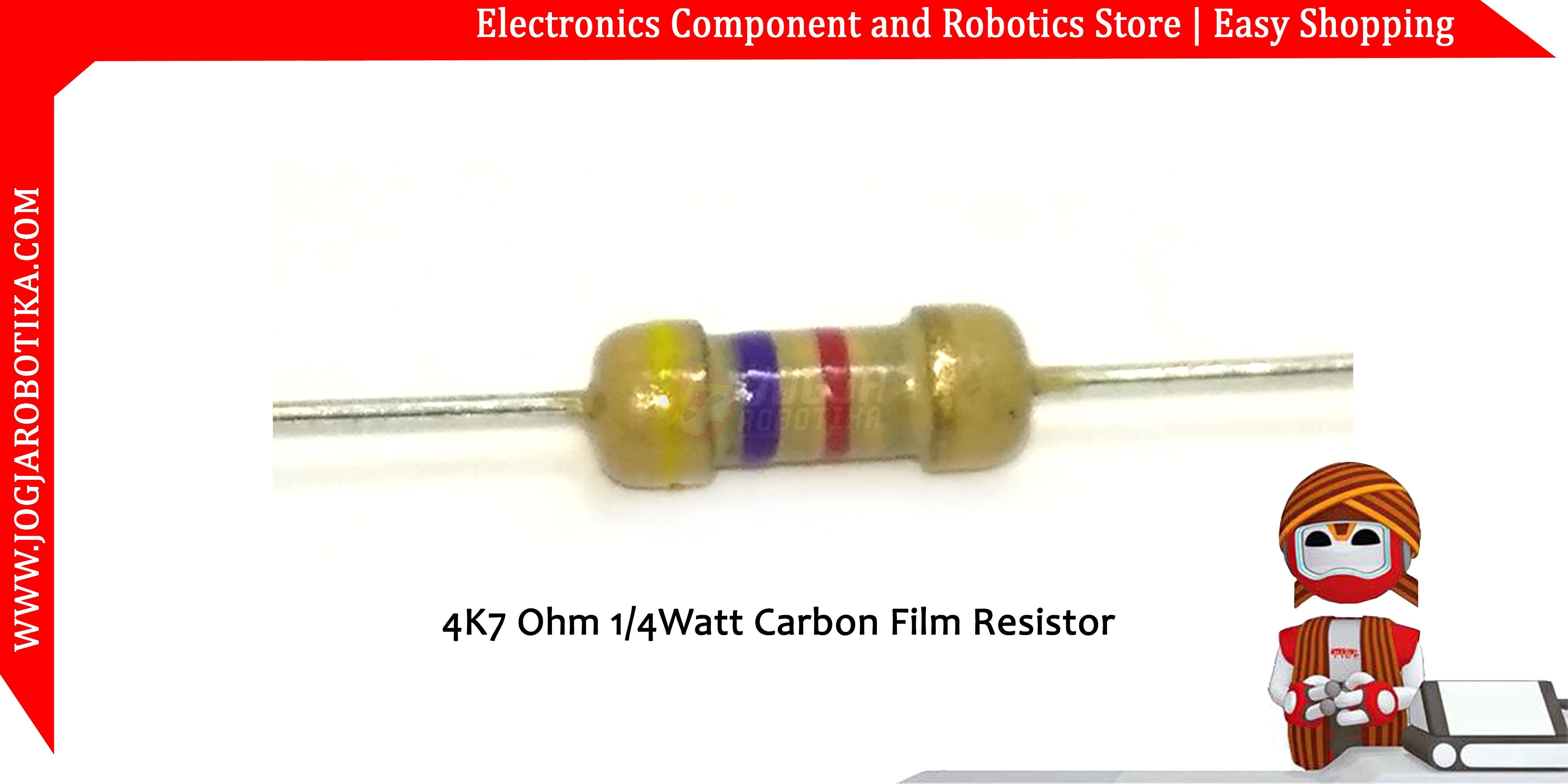 4K7 Ohm 1/4Watt Carbon Film Resistor