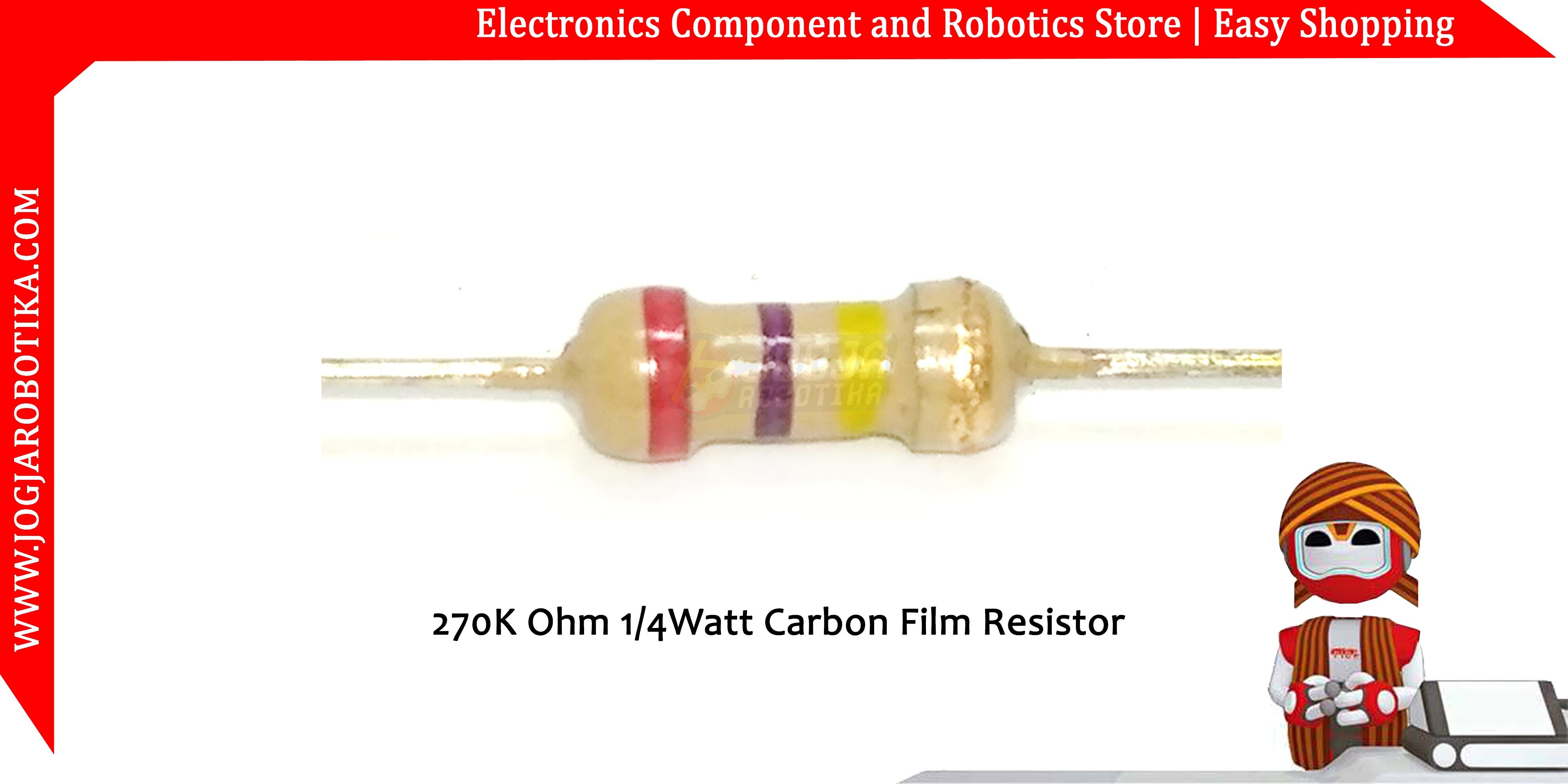 270K Ohm 1/4Watt Carbon Film Resistor