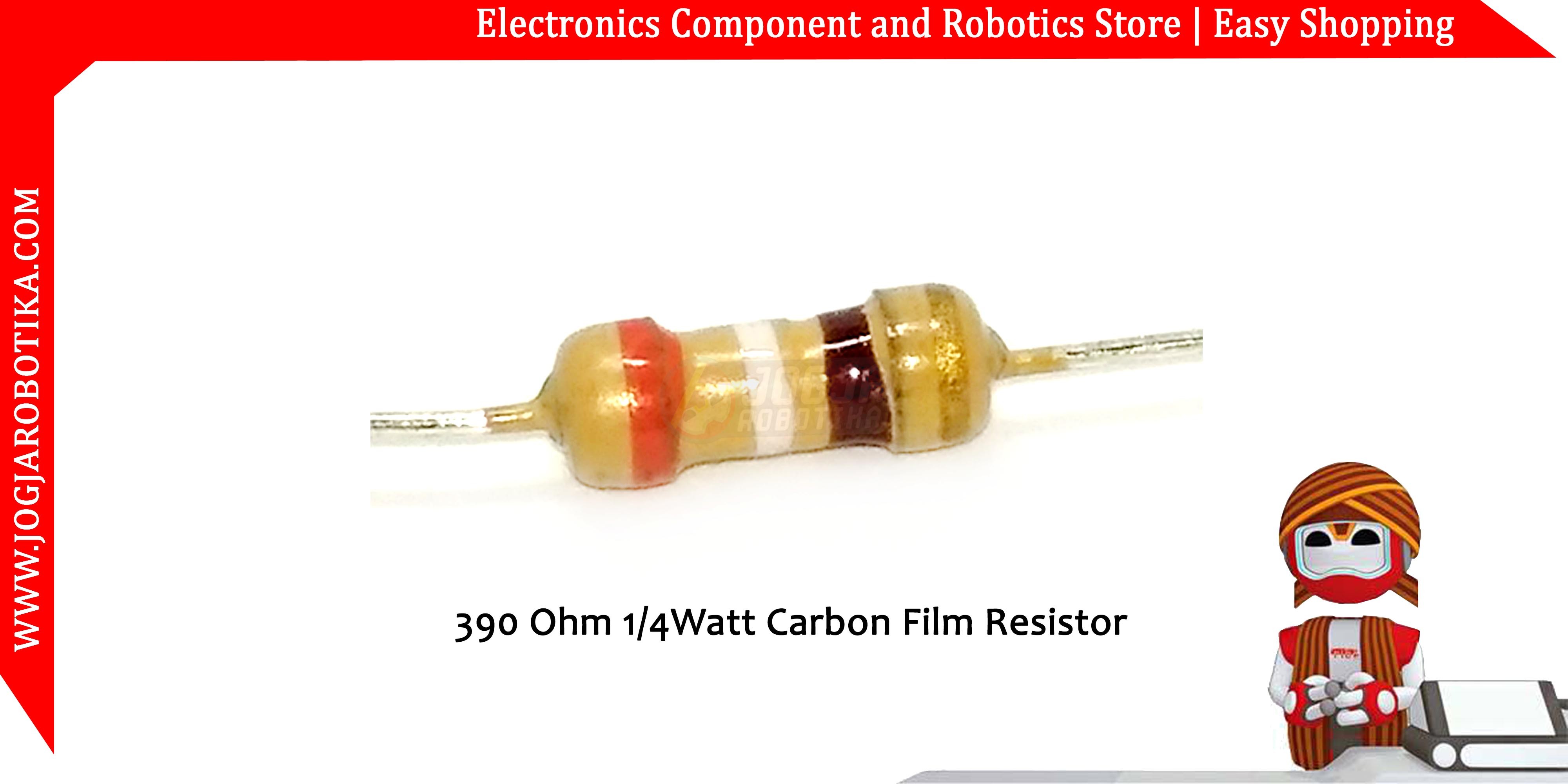 390 Ohm 1/4Watt Carbon Film Resistor