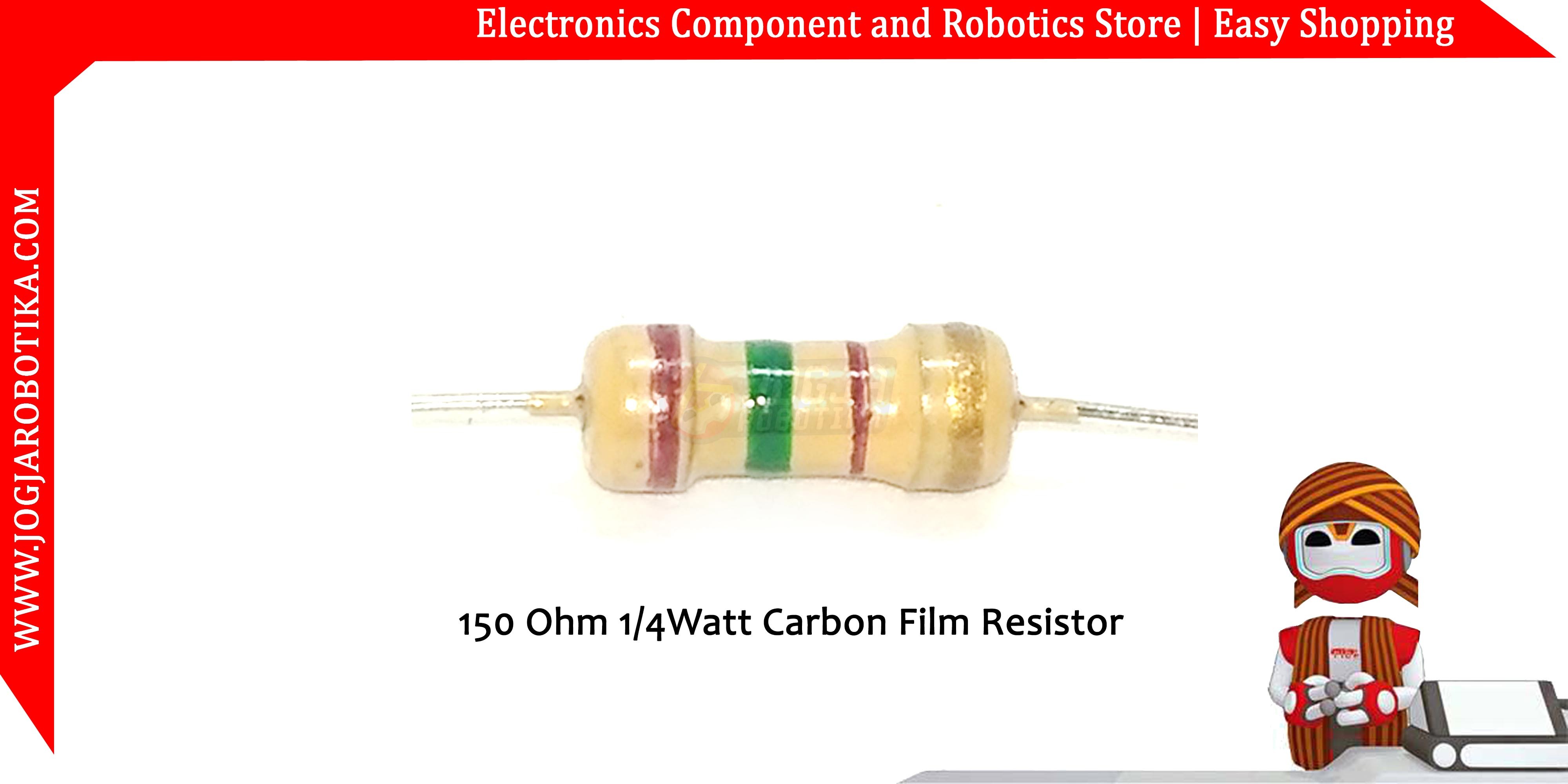 150 Ohm 1/4Watt Carbon Film Resistor