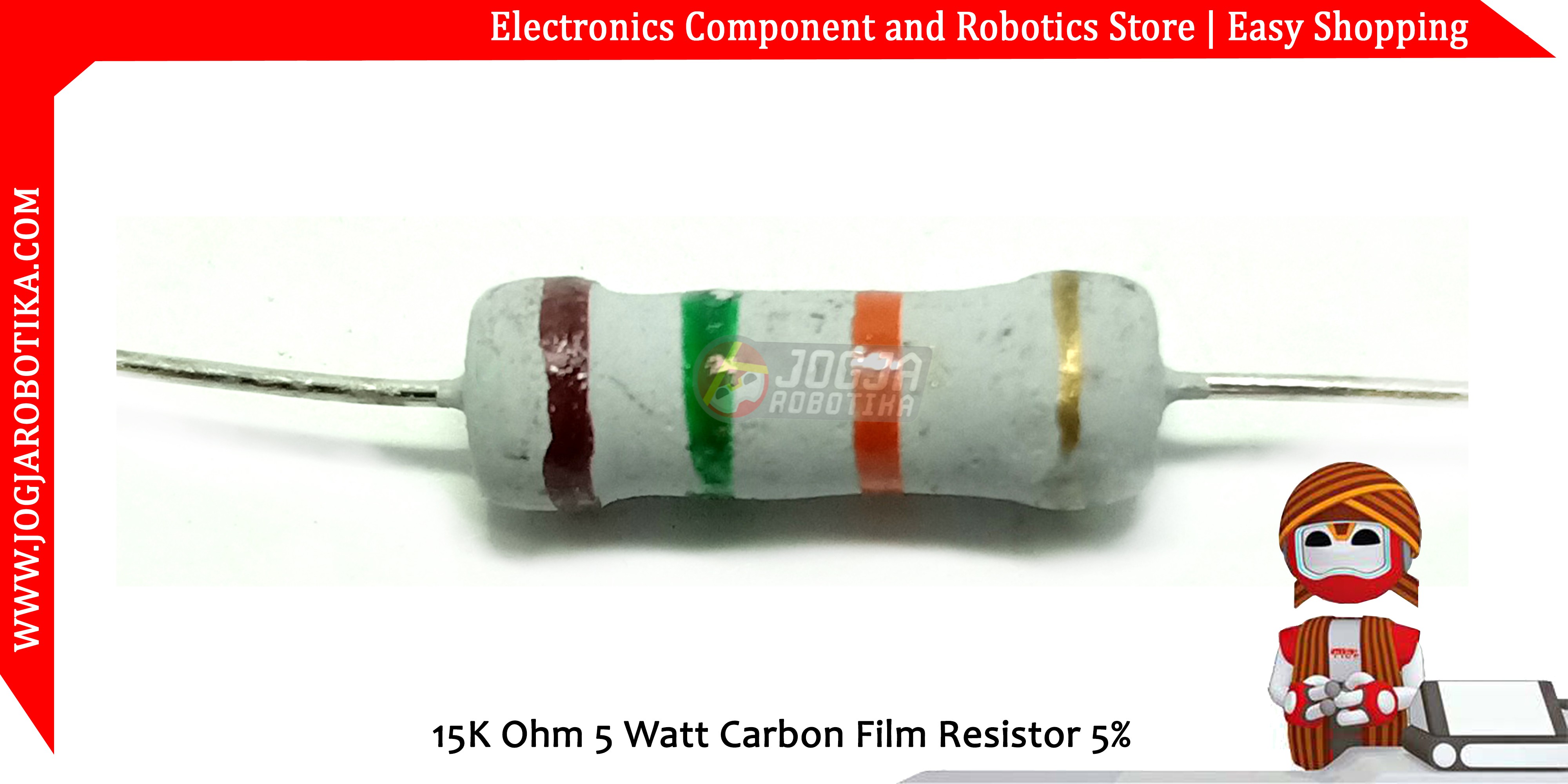 15K Ohm 5 Watt Carbon Film Resistor
