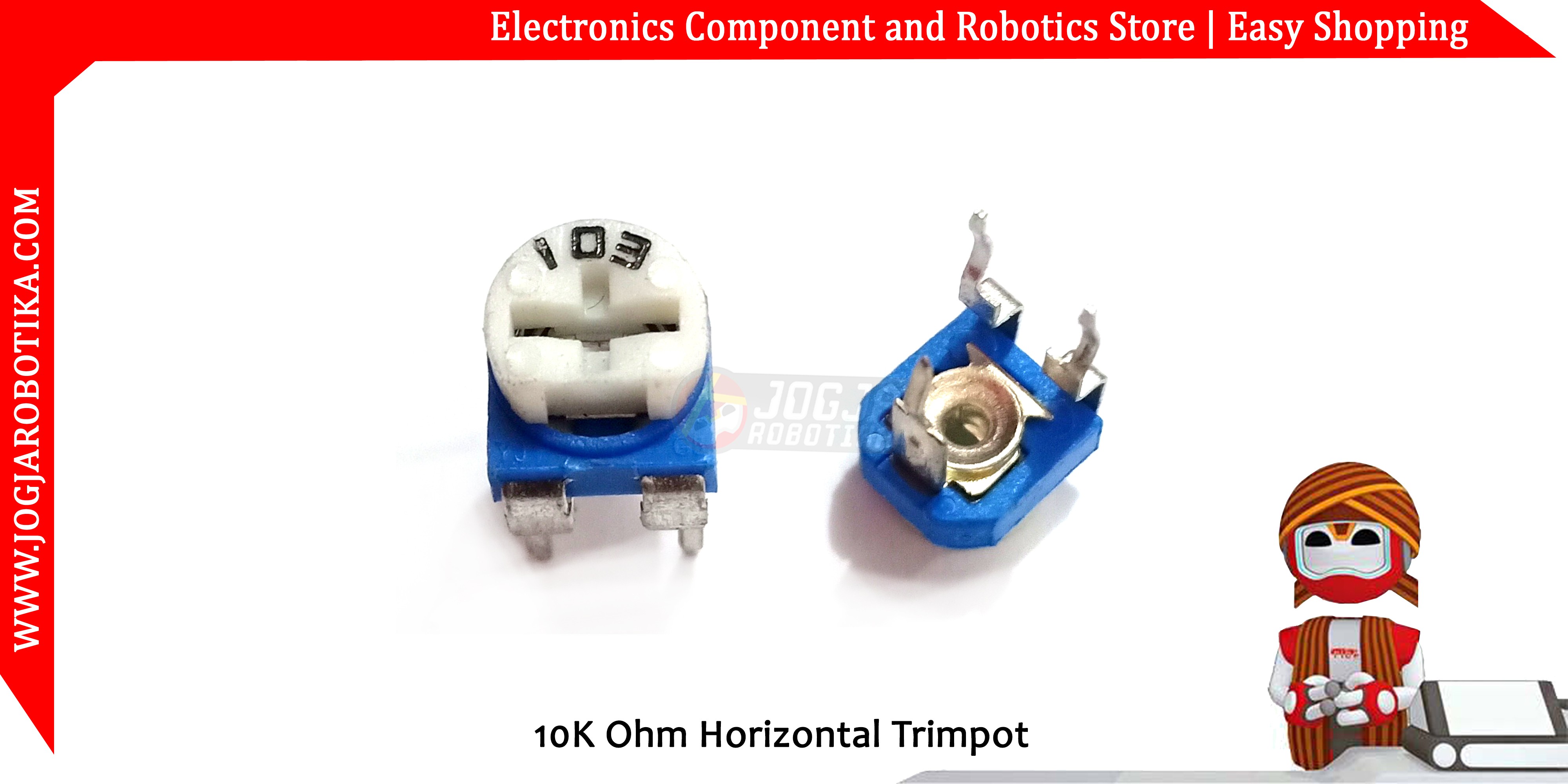 10K Ohm Horizontal Trimpot