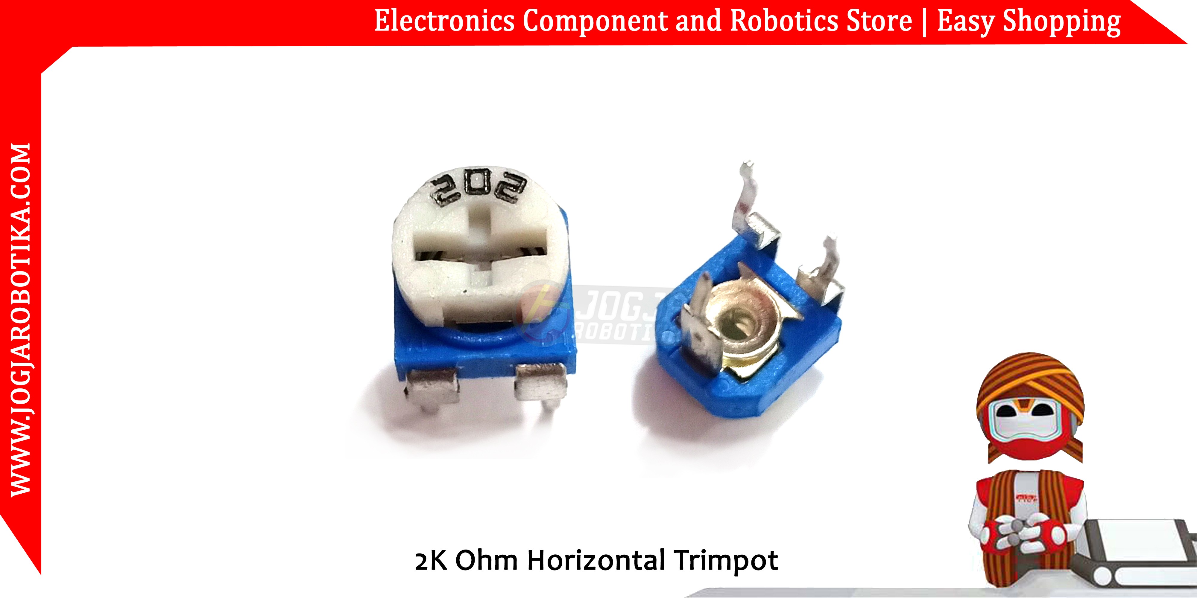 2K Ohm Horizontal Trimpot