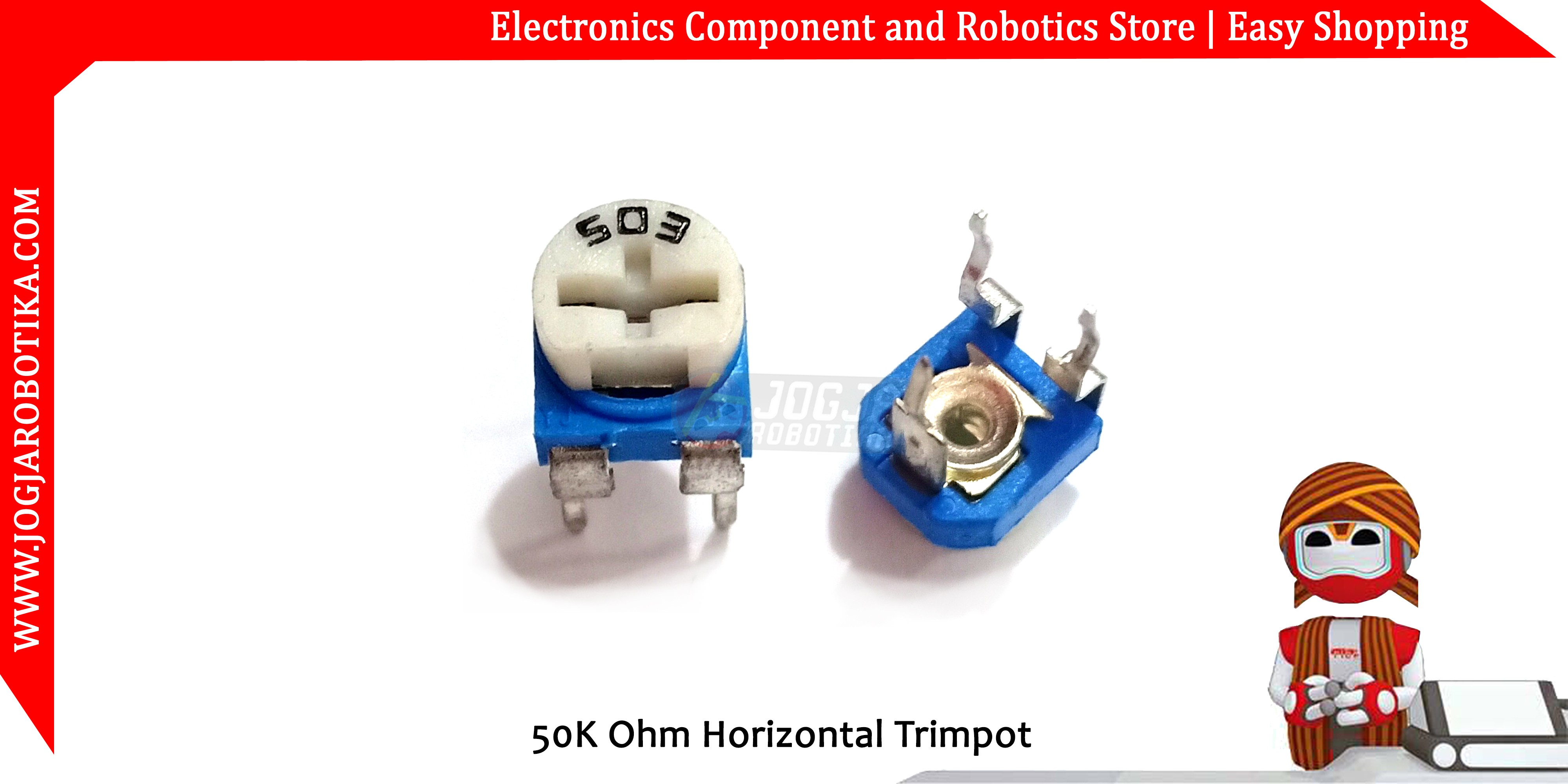 50K Ohm Horizontal Trimpot