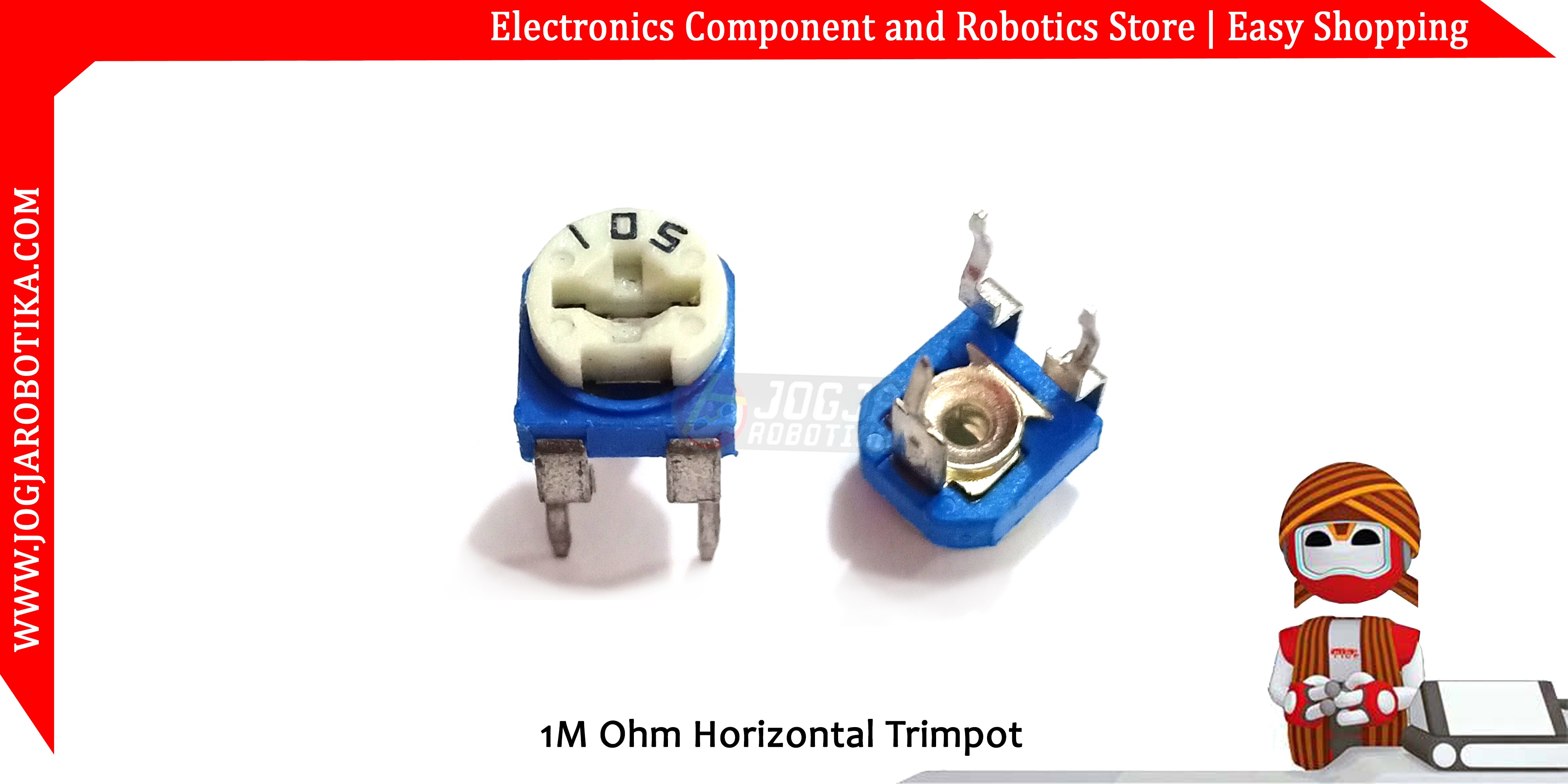 1M Ohm Horizontal Trimpot