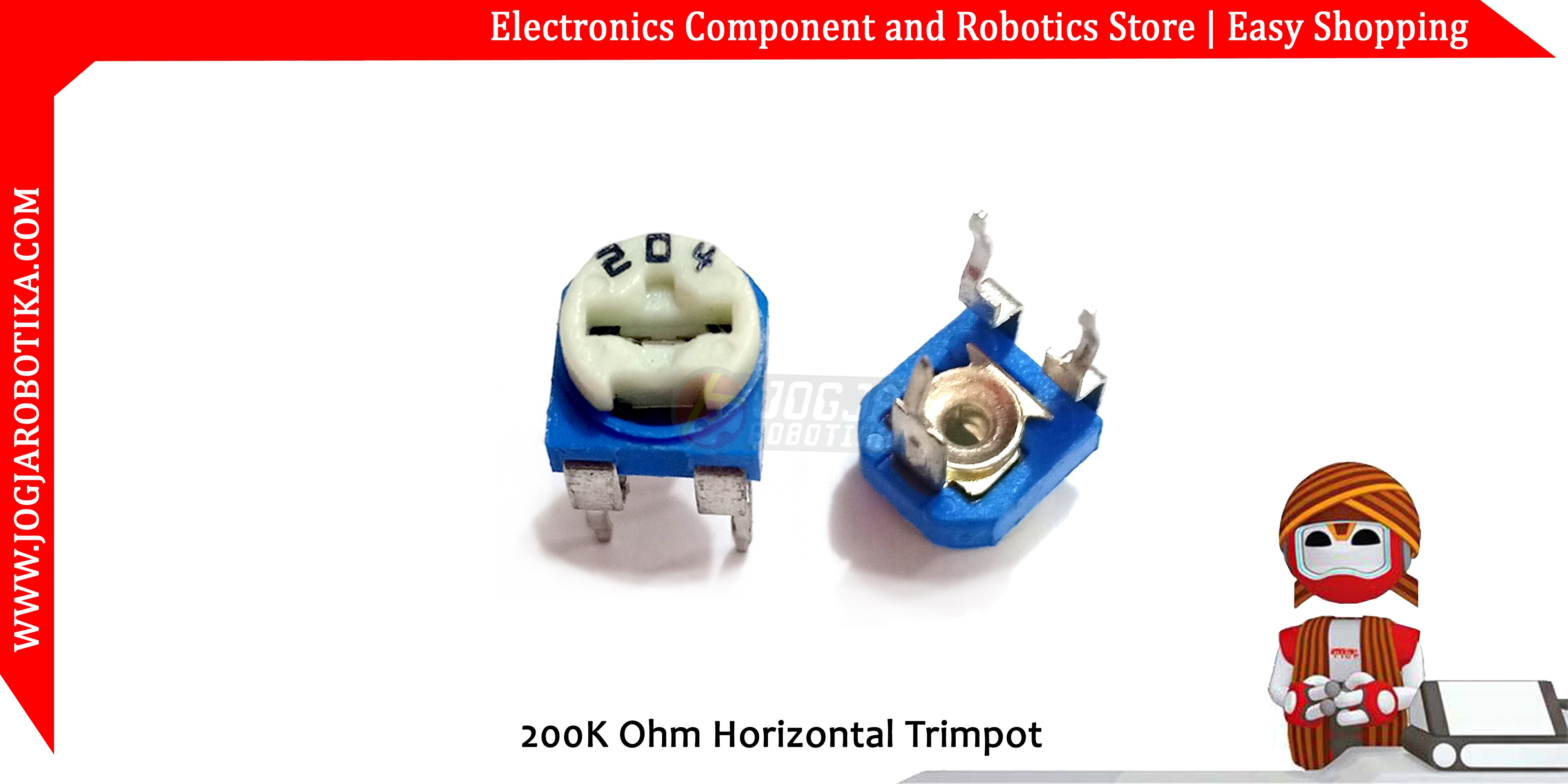 200K Ohm Horizontal Trimpot