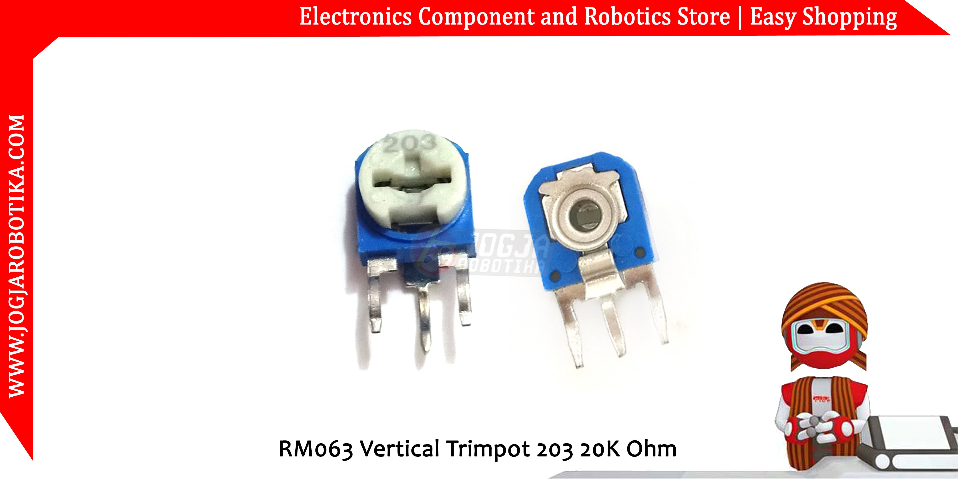 RM063 Vertical Trimpot 203 20K Ohm