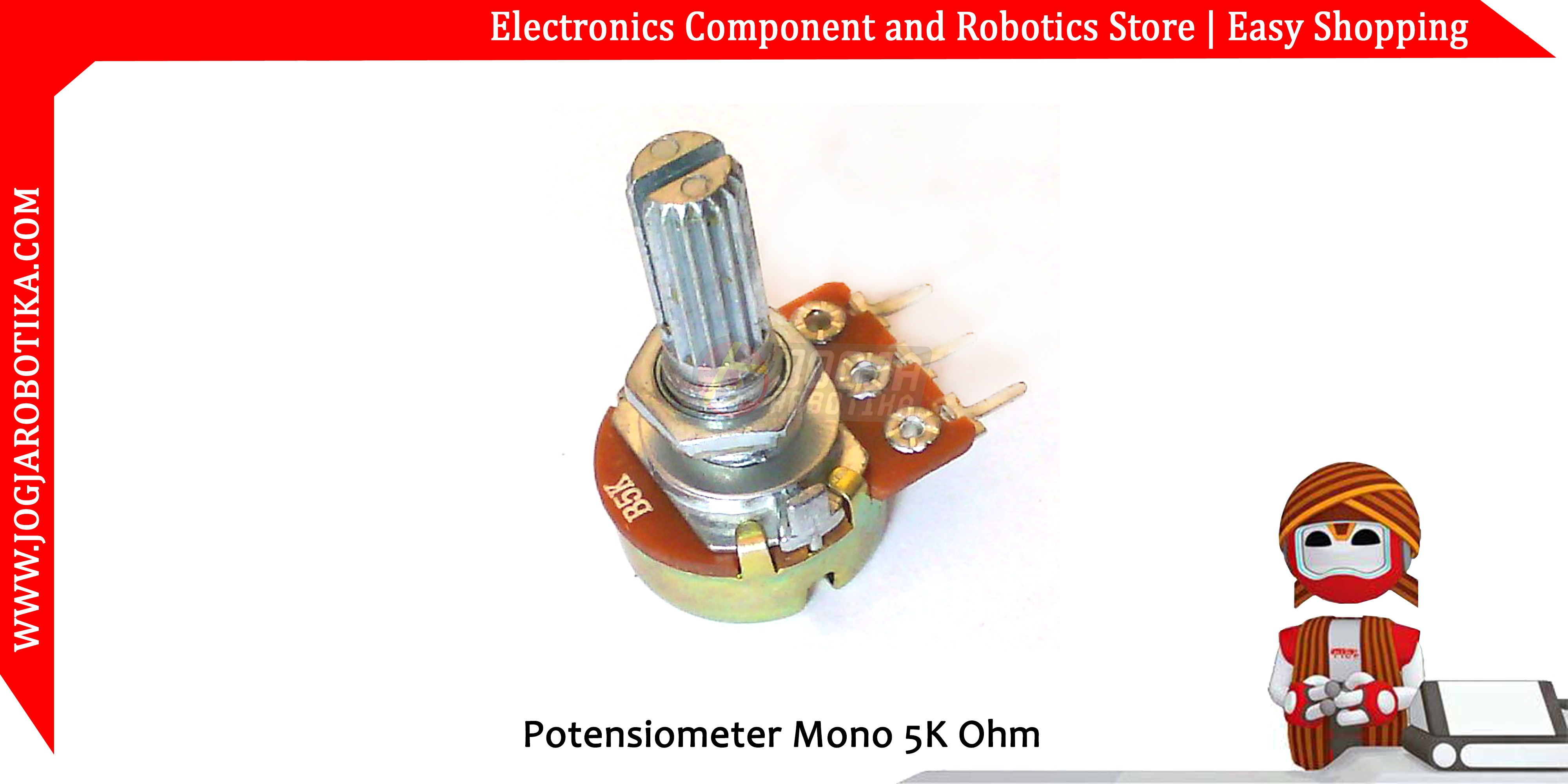 Potensiometer Mono 5K Ohm