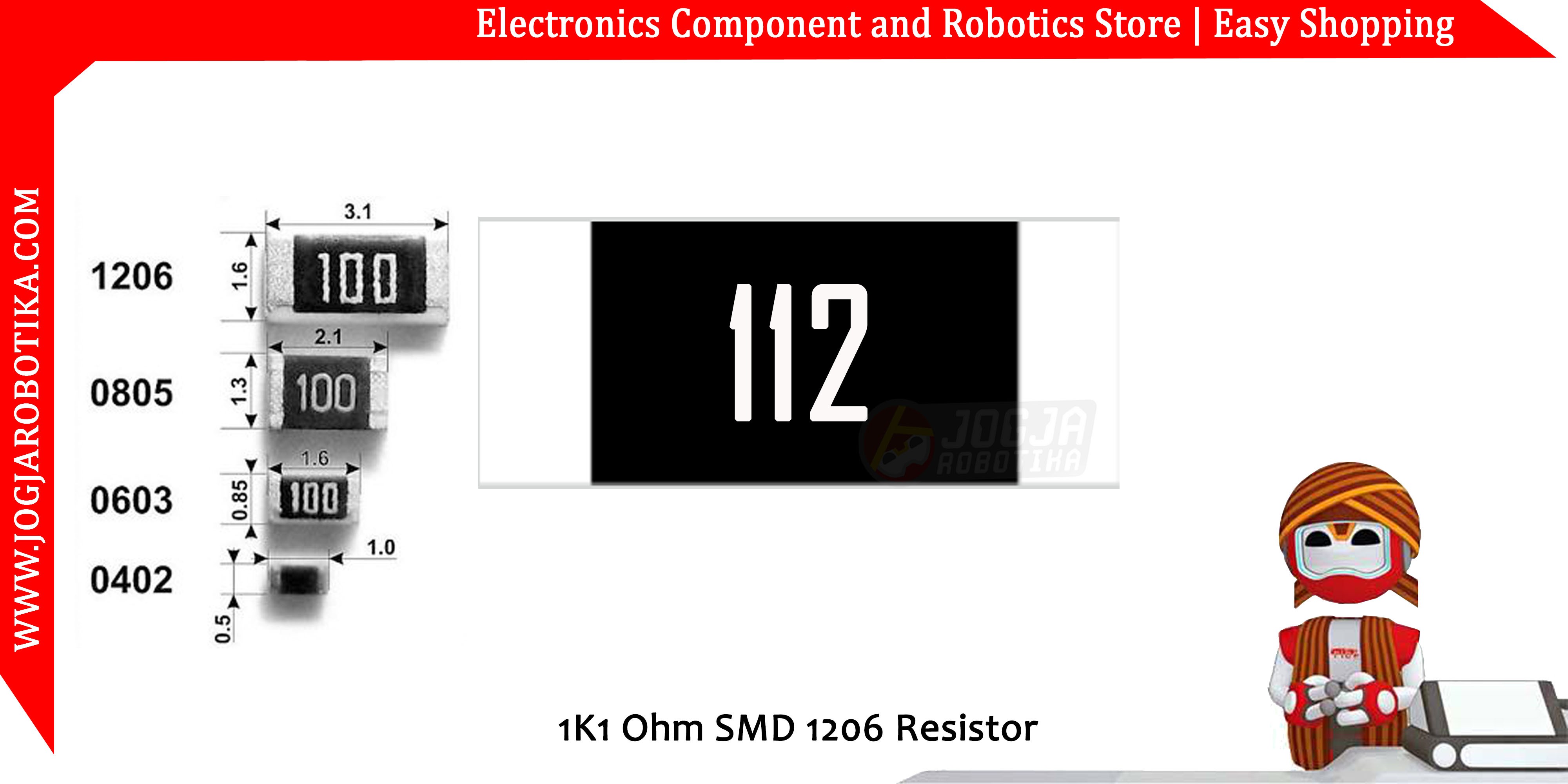 1K1 Ohm SMD 1206 Resistor