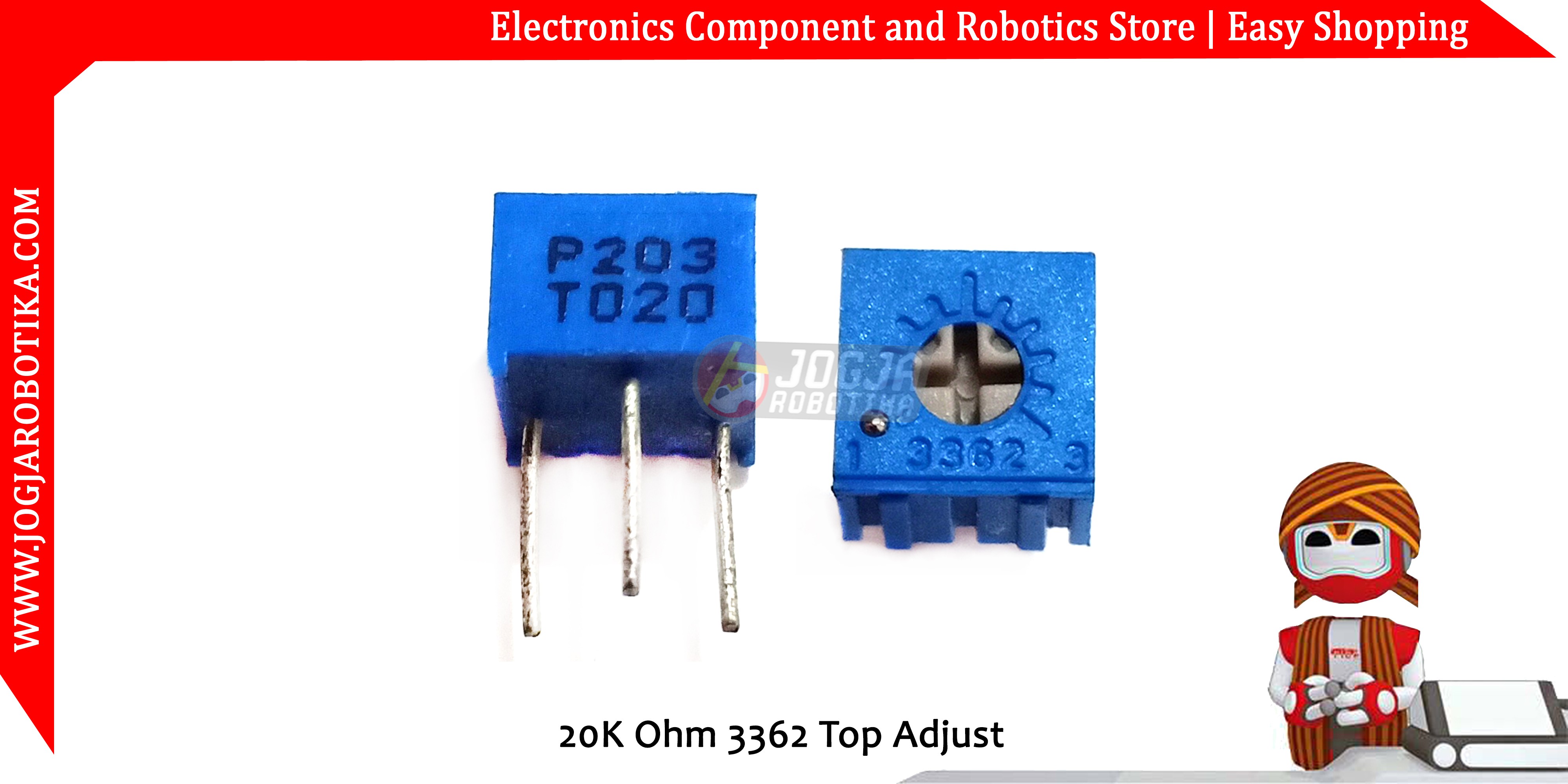 20K Ohm 3362 Top Adjust