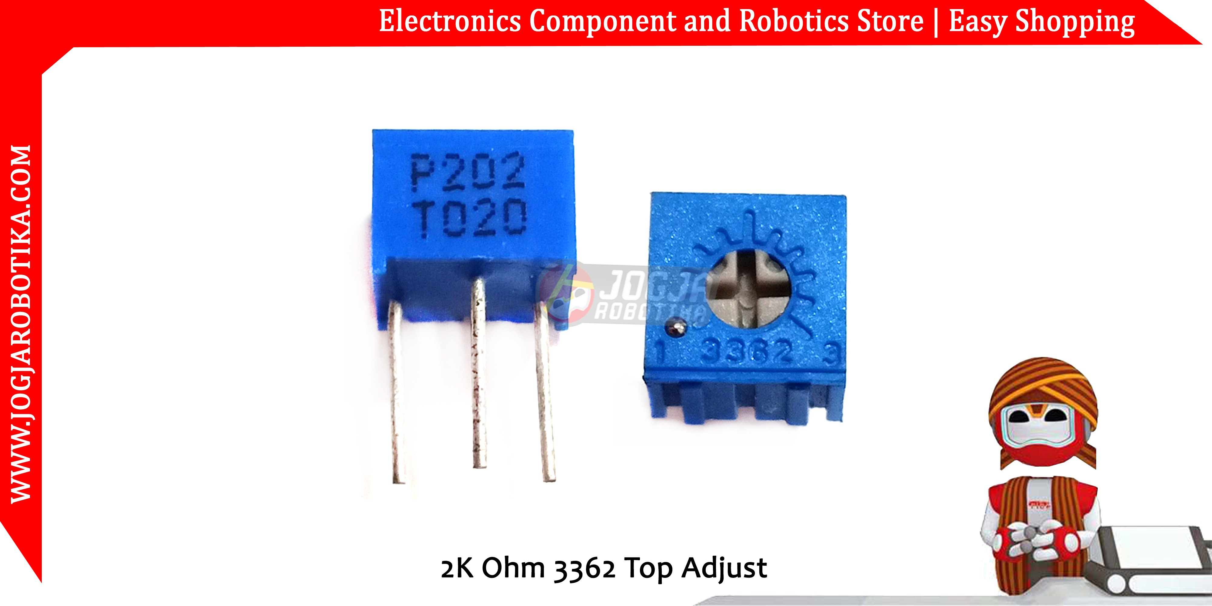 2K Ohm 3362 Top Adjust