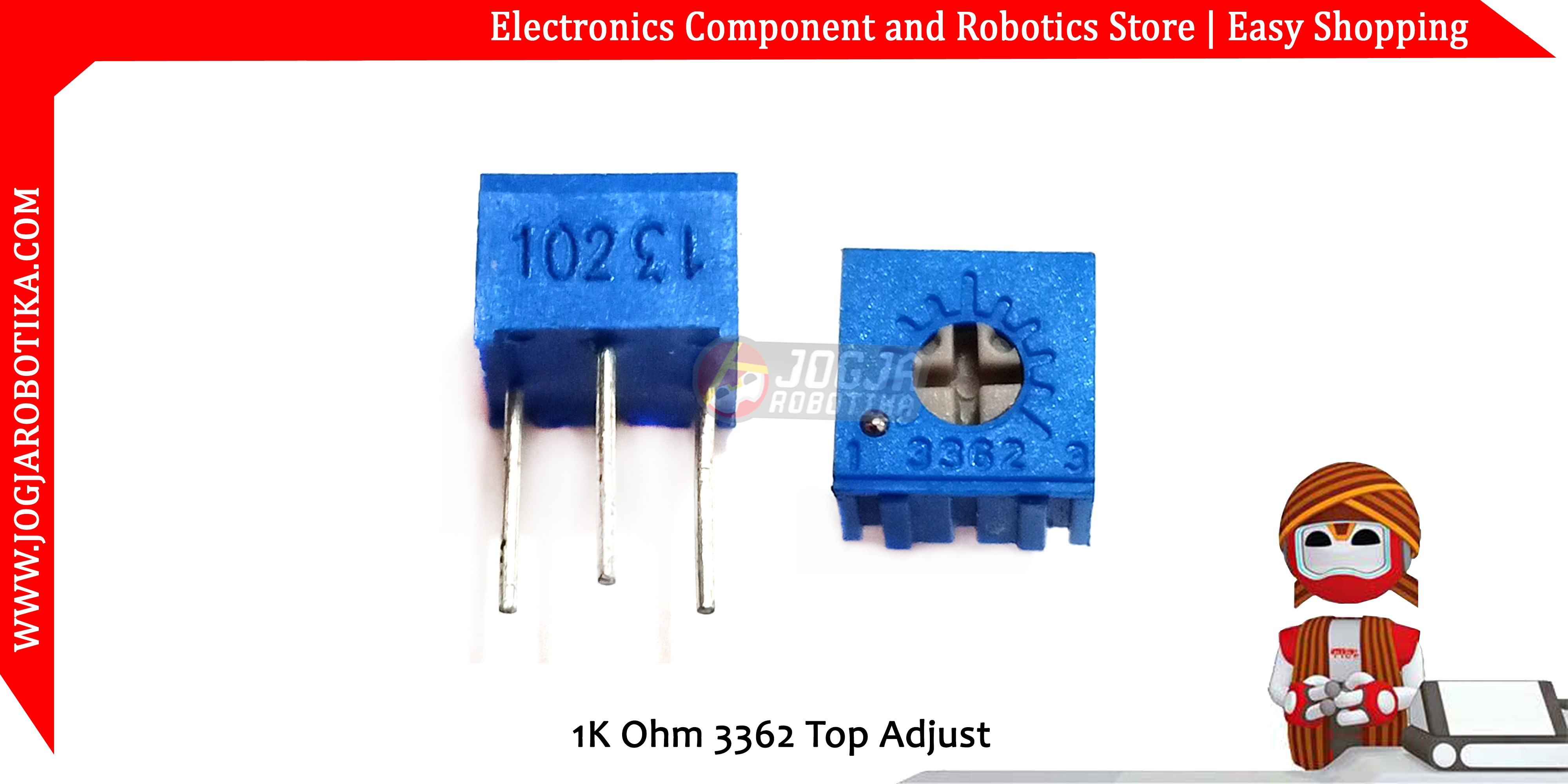1K Ohm 3362 Top Adjust