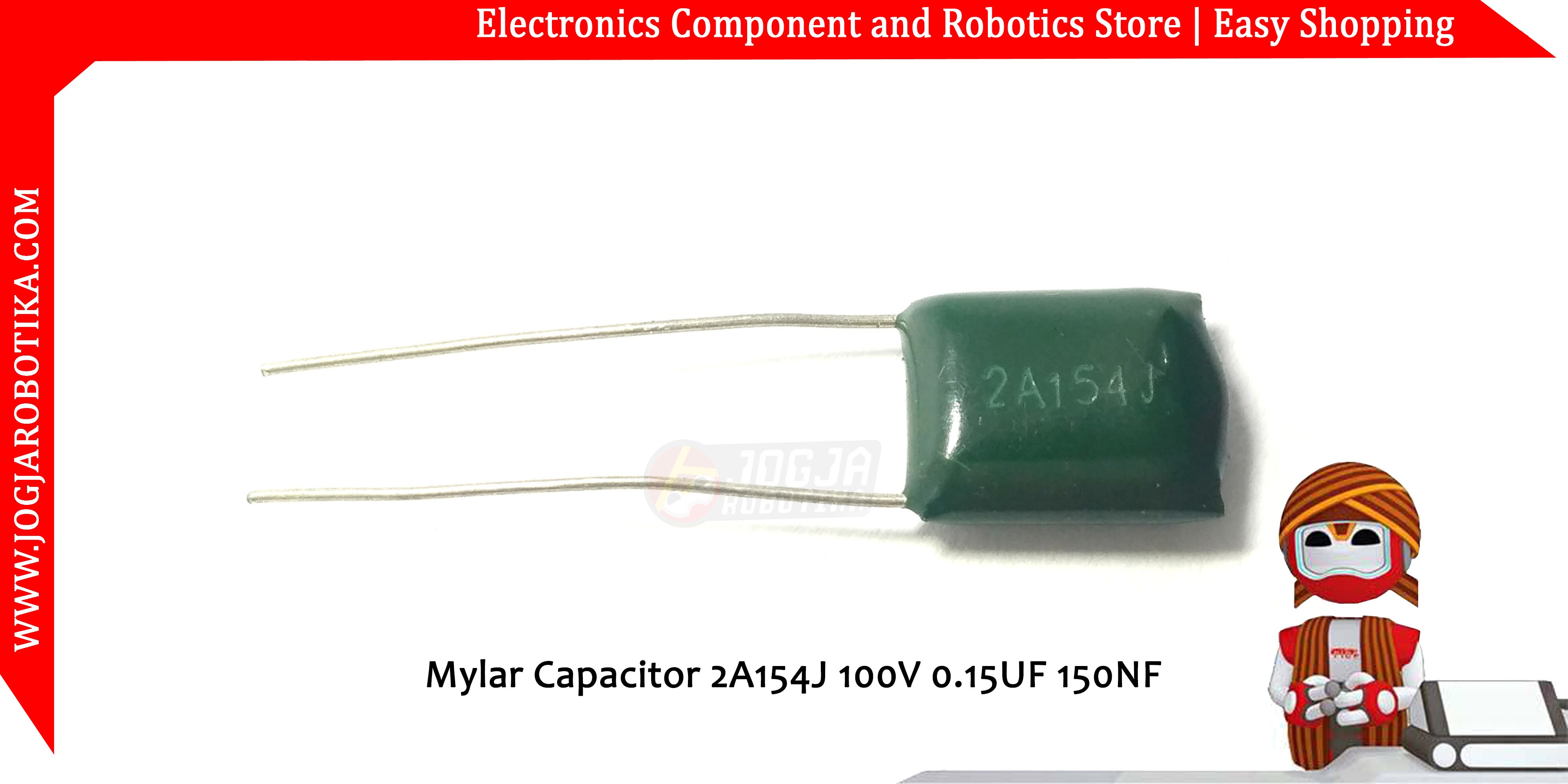 Mylar Capacitor 2A154J 100V 0.15UF 150NF