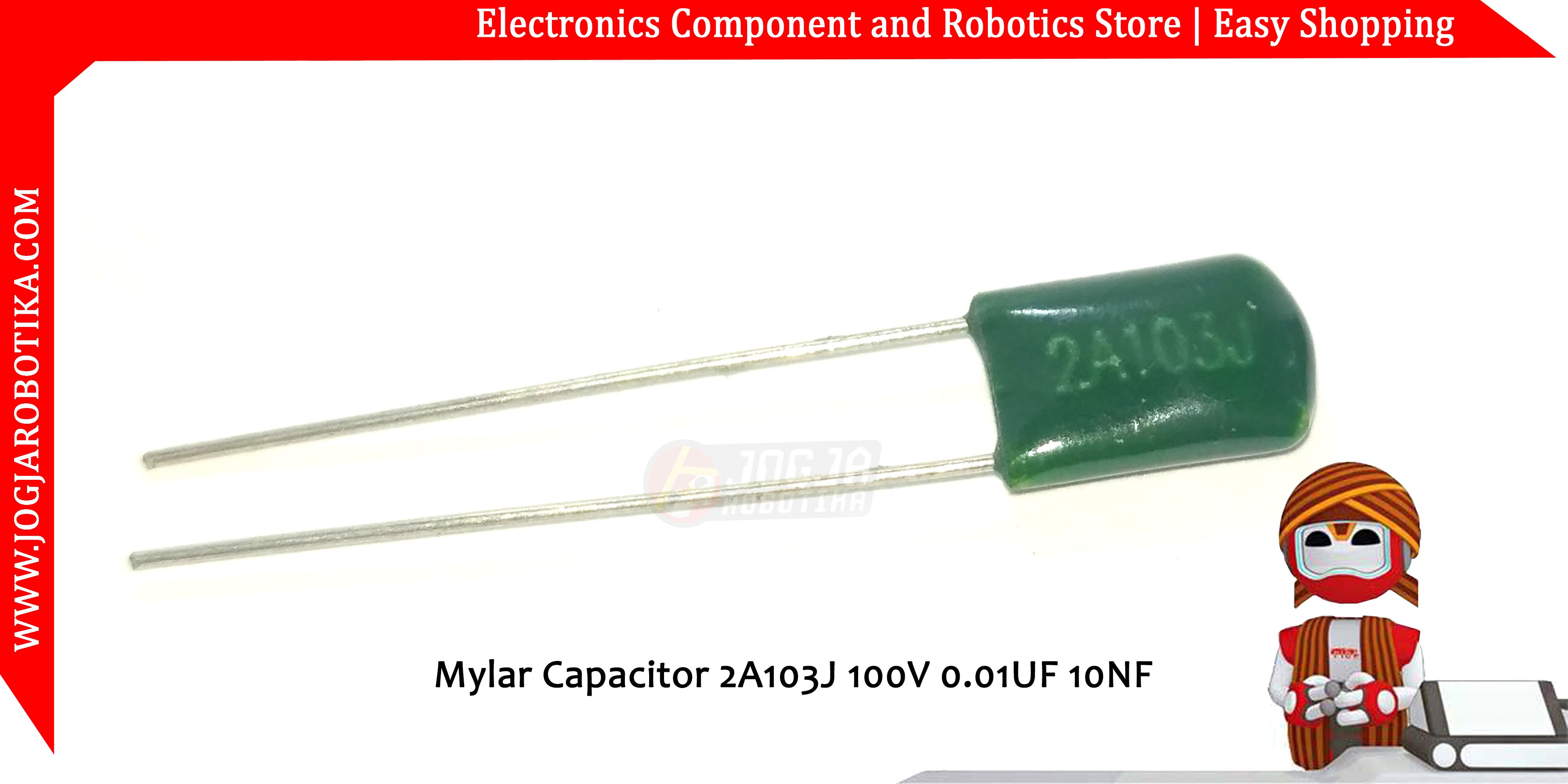 Mylar Capacitor 2A103J 100V 0.01UF 10NF