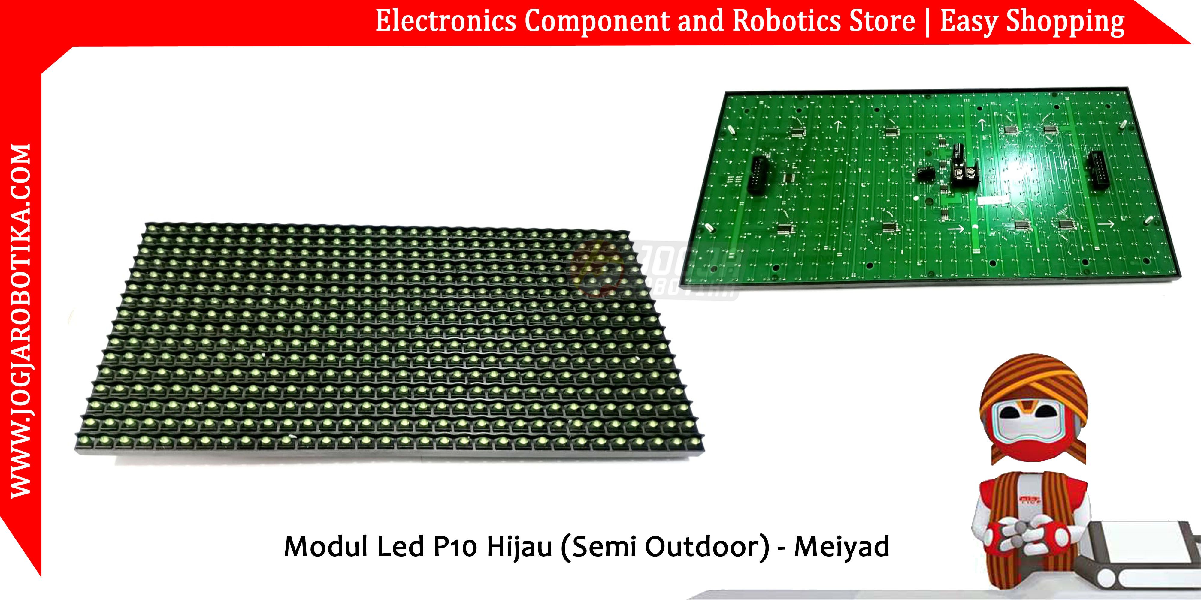 Modul Led P10 Hijau (Semi Outdoor) - Meiyad