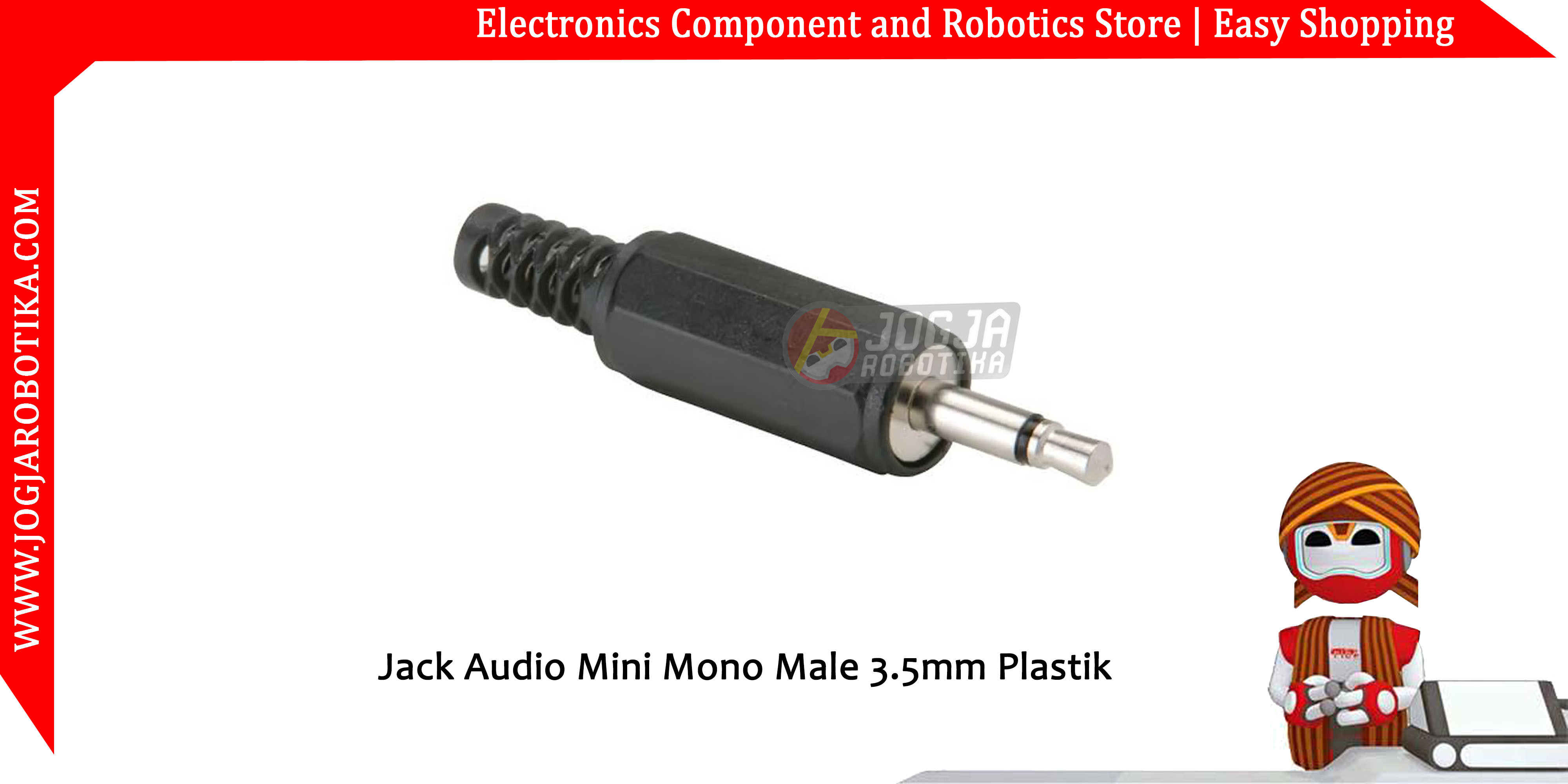 Jack Audio Mini Mono Male 3.5mm Plastik